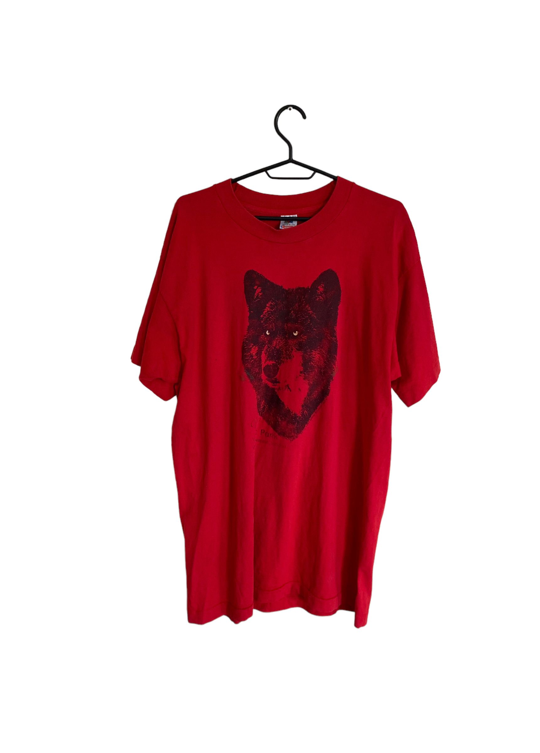 Vintage Vega Wolf park made in usa single stitch vintage tee Size US XL / EU 56 / 4 - 1 Thumbnail