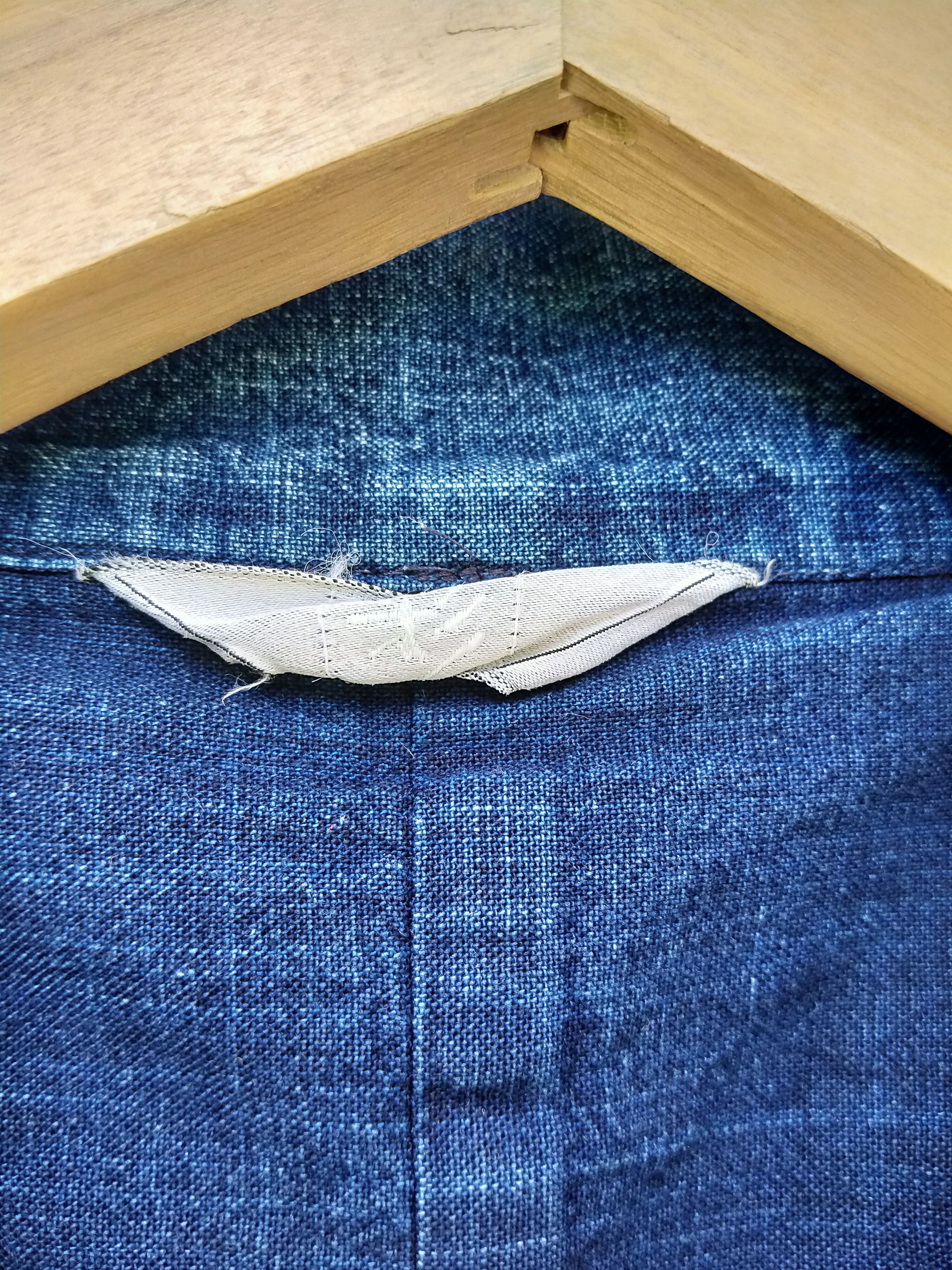 Eternal 90s Short Kimono Indigo Blue Sashiko Kendo Uniform Noragi Size US L / EU 52-54 / 3 - 8 Thumbnail