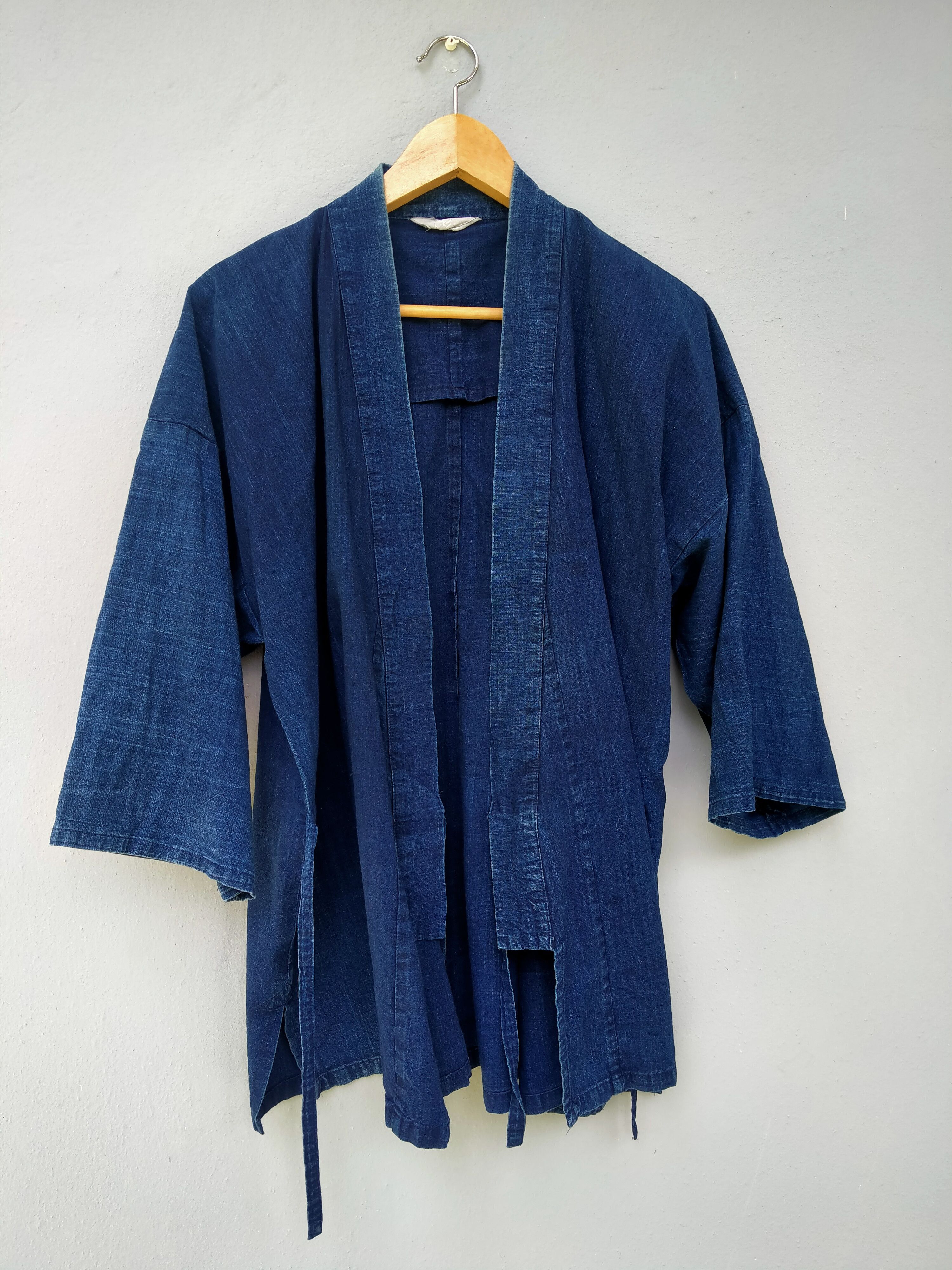 Eternal 90s Short Kimono Indigo Blue Sashiko Kendo Uniform Noragi Size US L / EU 52-54 / 3 - 2 Thumbnail