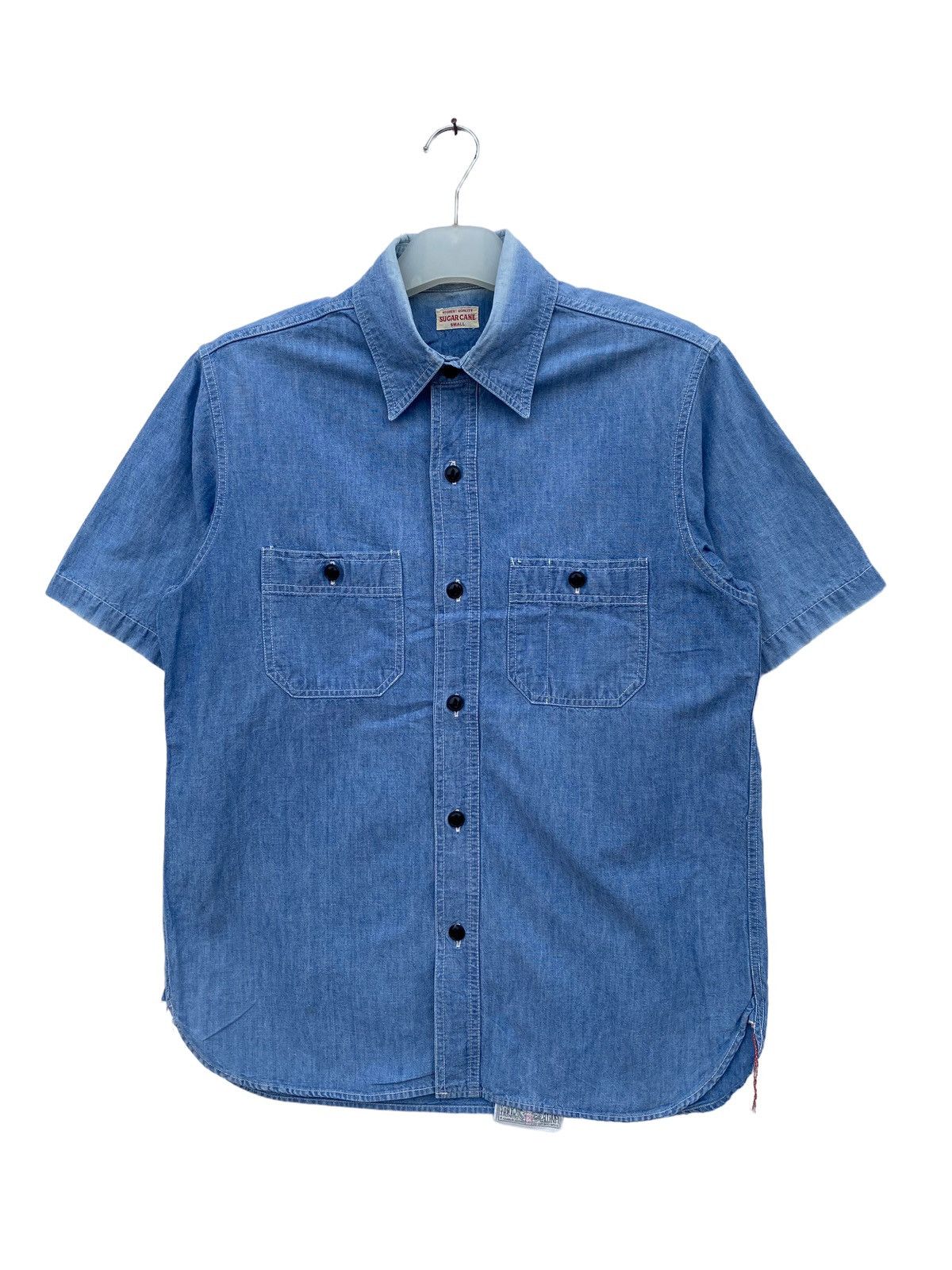 Image of Sugar Cane Toyo Ent Chambray in Blue, Men's (Size Small)