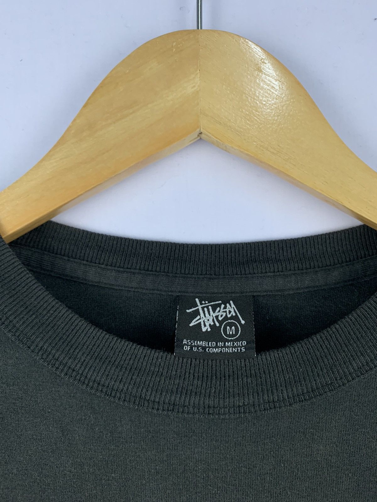 Stussy × Vintage Vintage Stussy Spellout Long Sleeve Shirt Black Medium Size US M / EU 48-50 / 2 - 7 Thumbnail