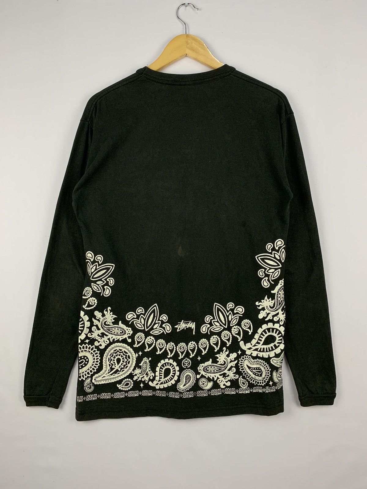 Stussy × Vintage Vintage Stussy Spellout Long Sleeve Shirt Black Medium Size US M / EU 48-50 / 2 - 4 Thumbnail