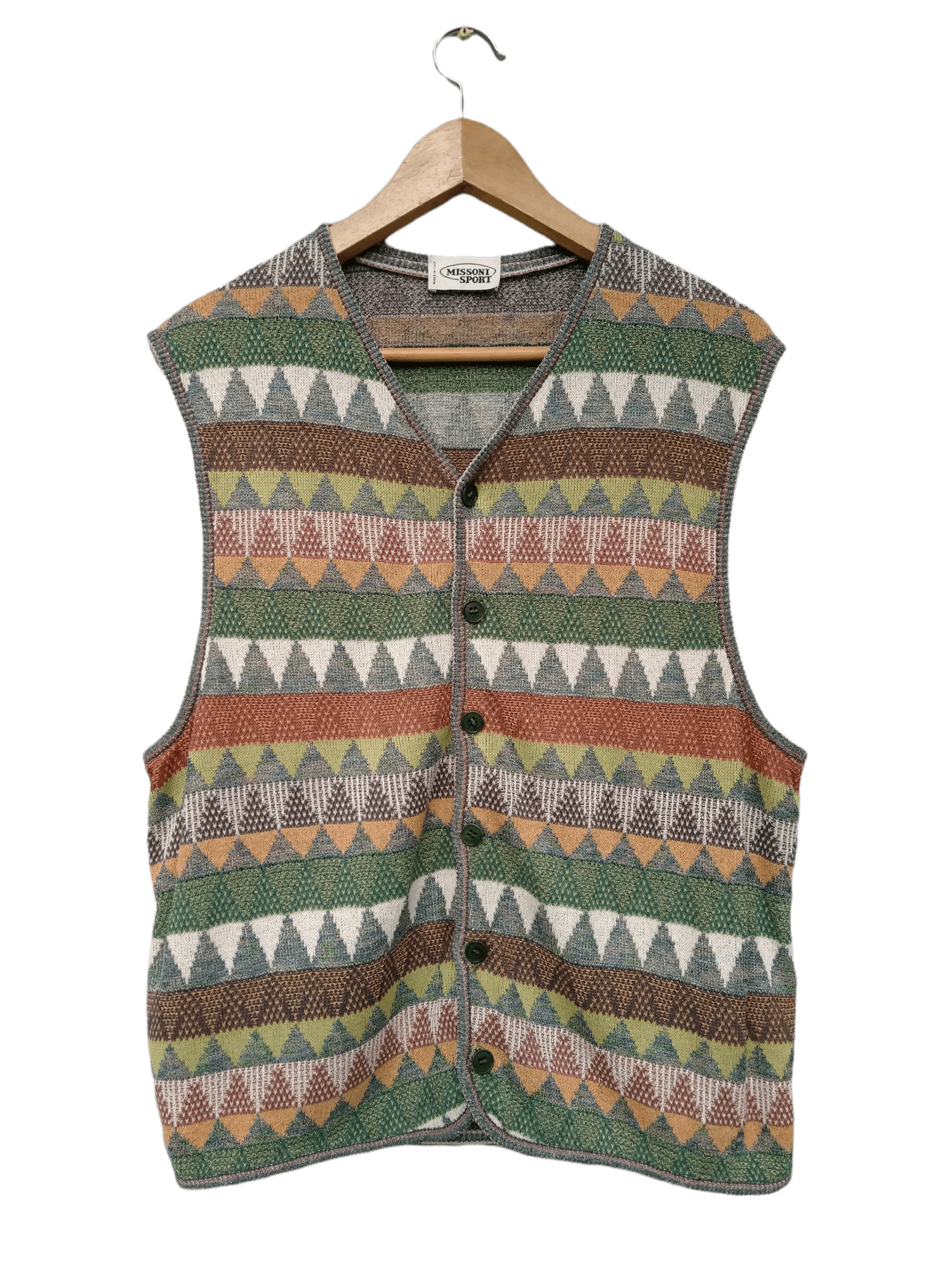 Missoni Vintage 90s Missoni Sport Knit Vest Navajo Style Size US M / EU 48-50 / 2 - 1 Thumbnail