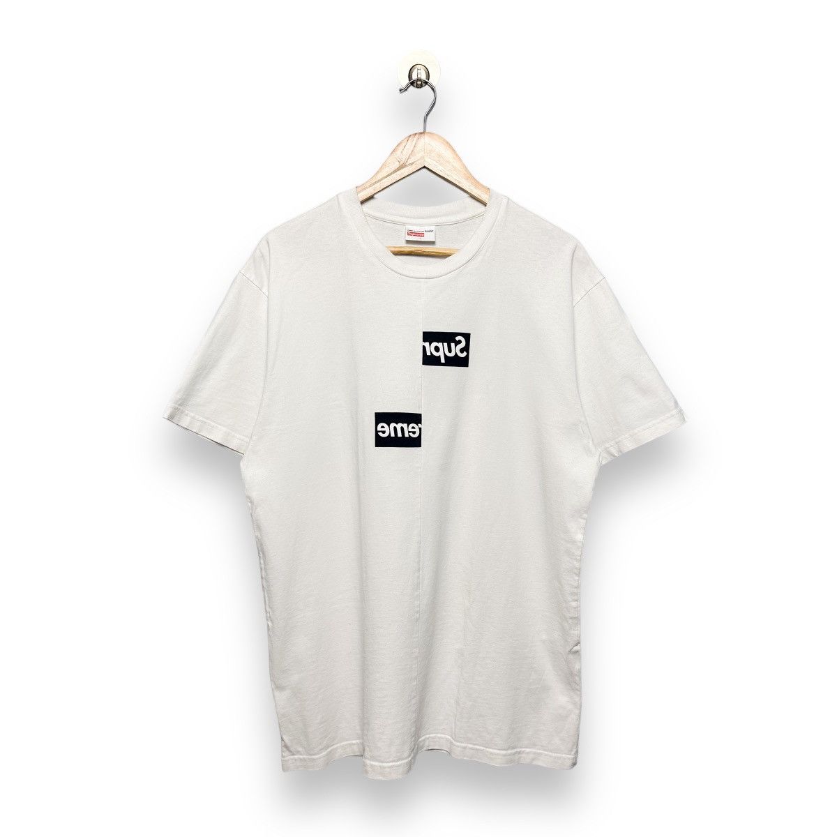 Supreme CDG x Supreme Split Box Logo Tee | Grailed