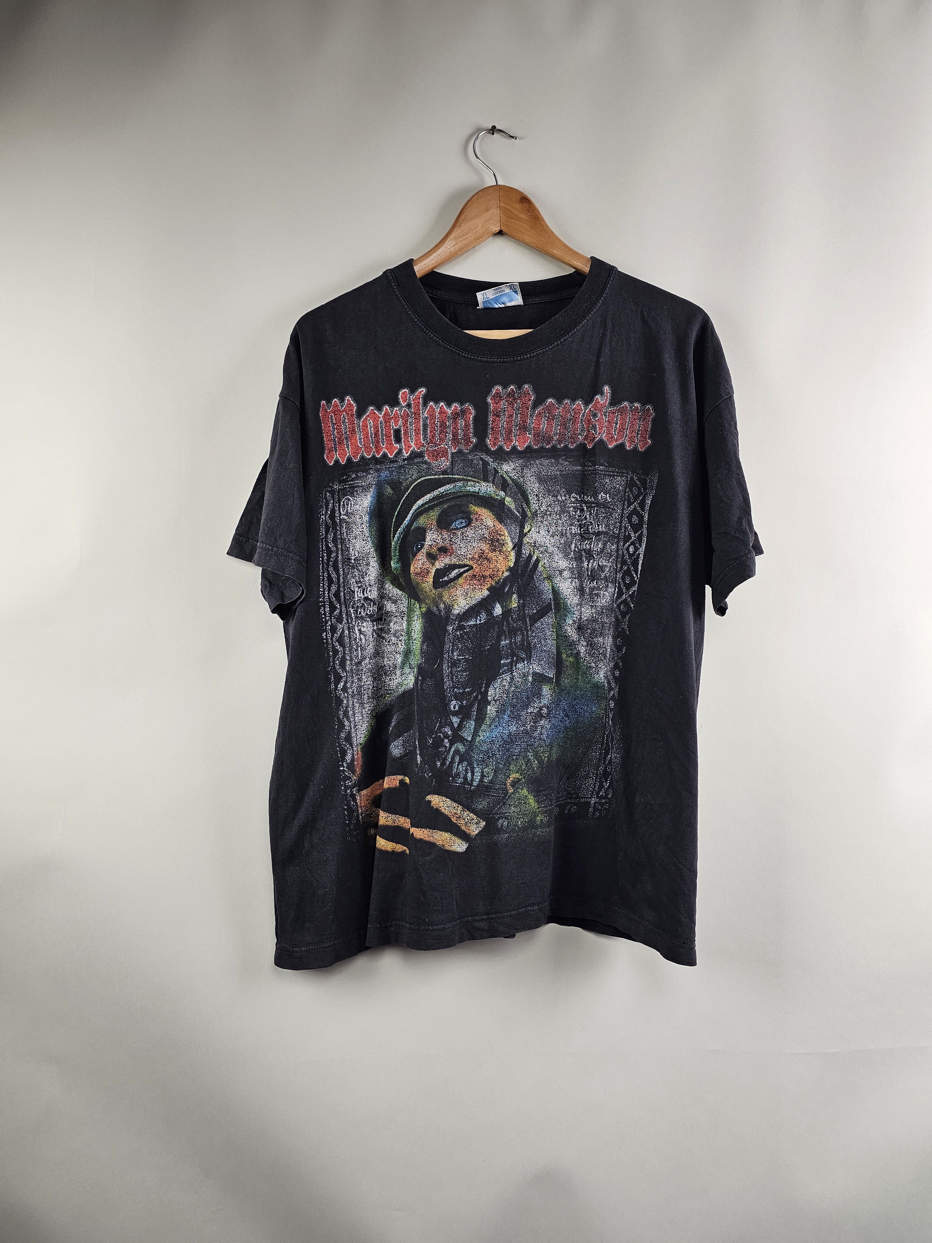 image of Band Tees x Marilyn Manson 90's Marilyn Manson Vintage Antichrist Superstar in Black, Men's (Size X