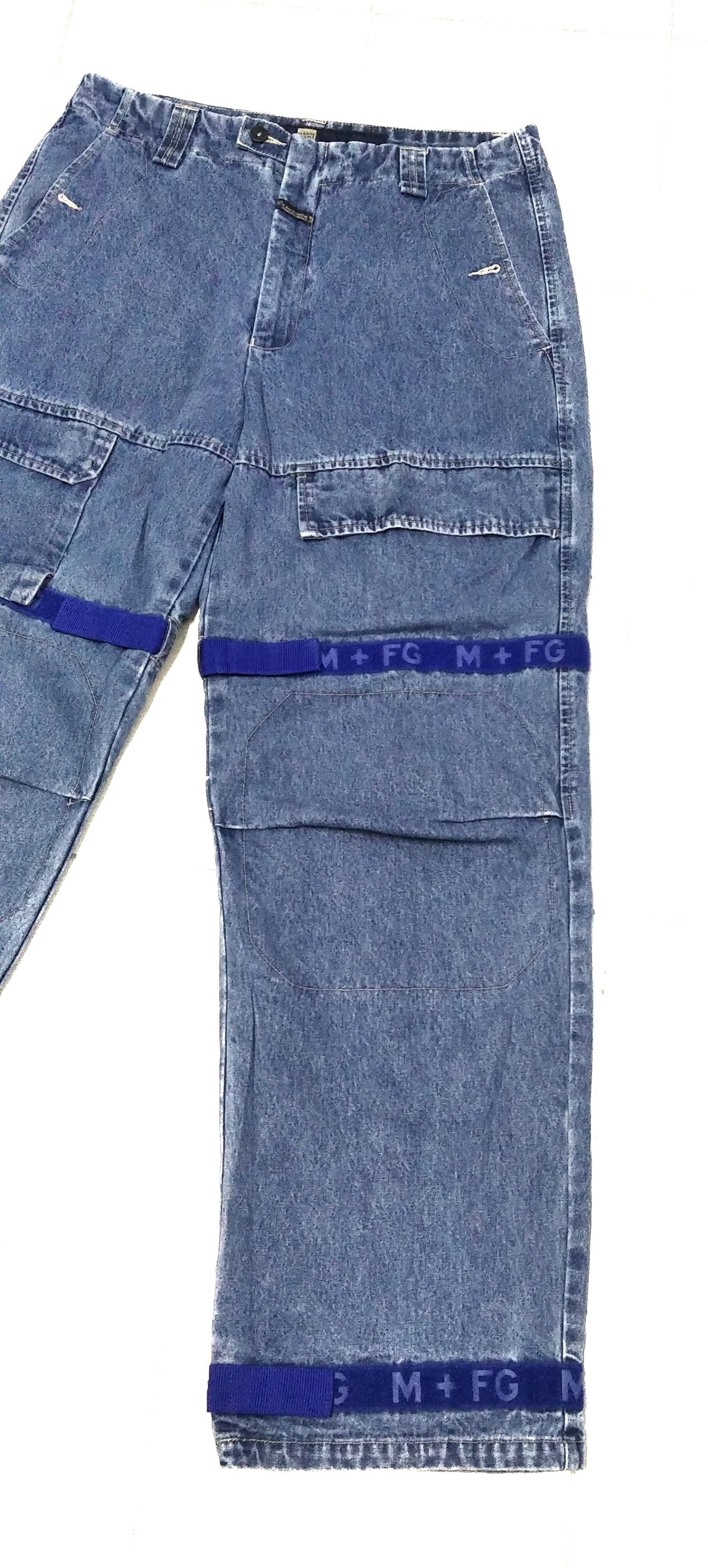 JNCO Vintage Marithe Francois Girbaud Spellout Baggy Strap Denim Size US 35 - 5 Thumbnail