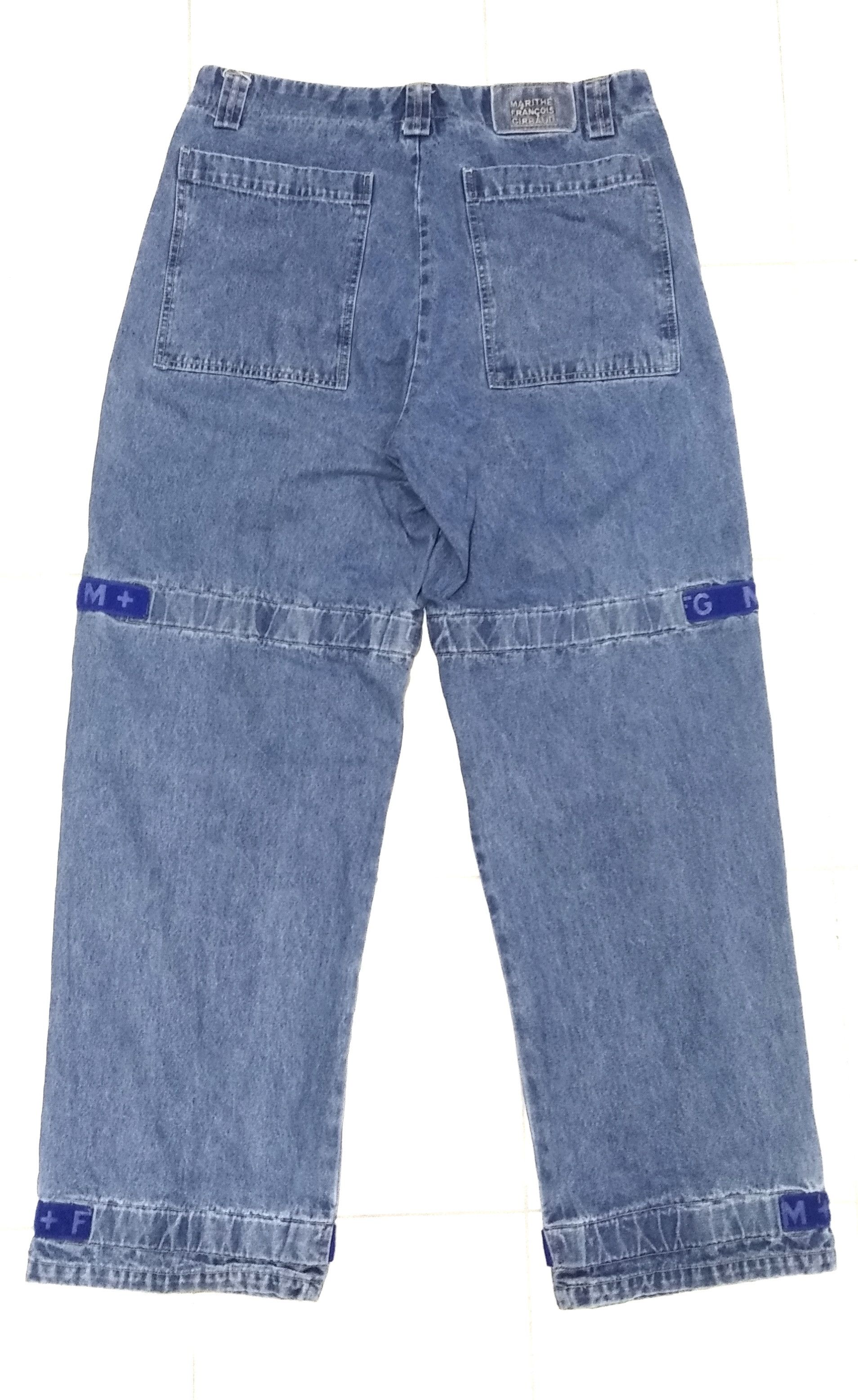 JNCO Vintage Marithe Francois Girbaud Spellout Baggy Strap Denim Size US 35 - 3 Thumbnail