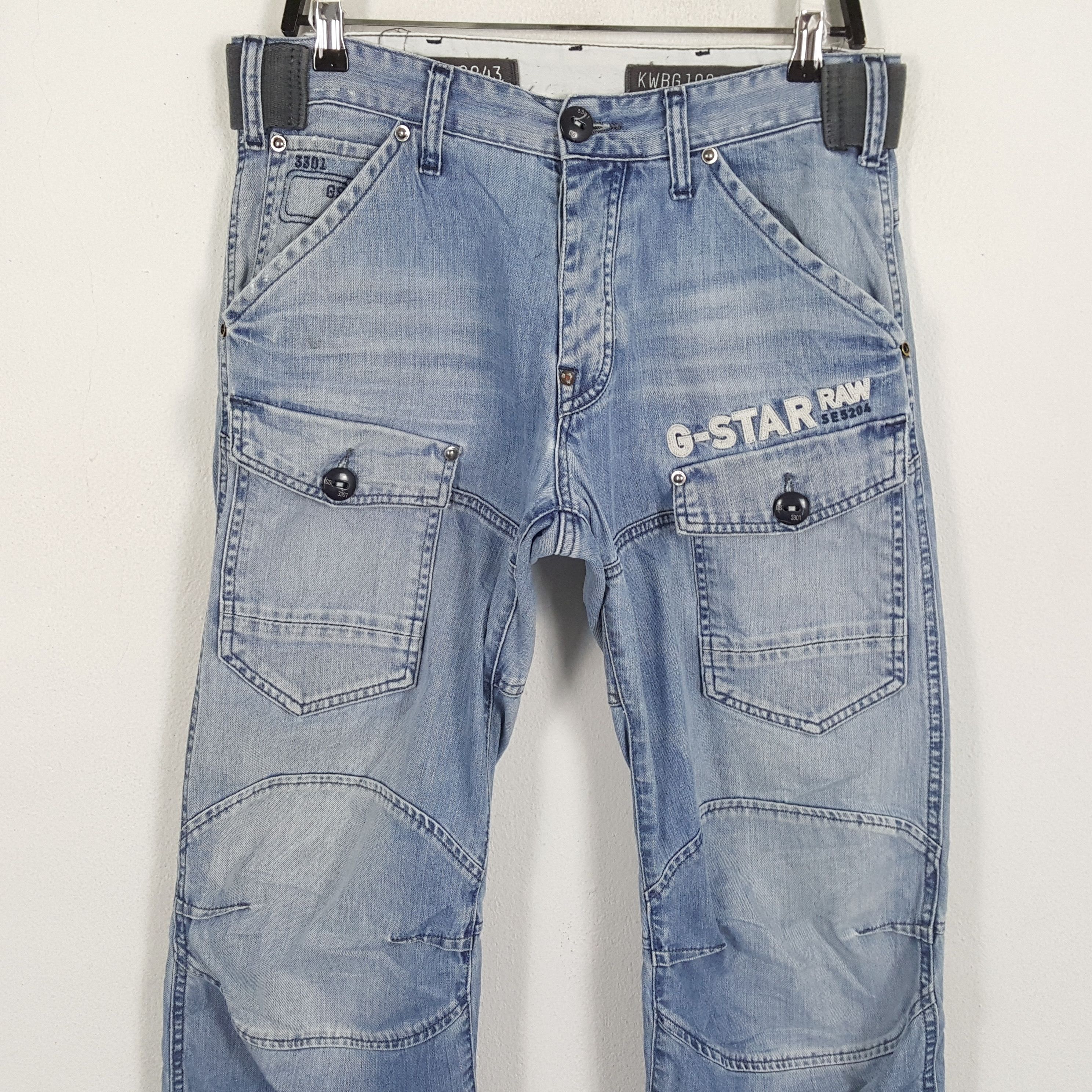 G-Star × Japanese Brand × Vintage G STAR RAW Japanese Streetwear Cargo Style Jeans Size US 32 / EU 48 - 2 Thumbnail
