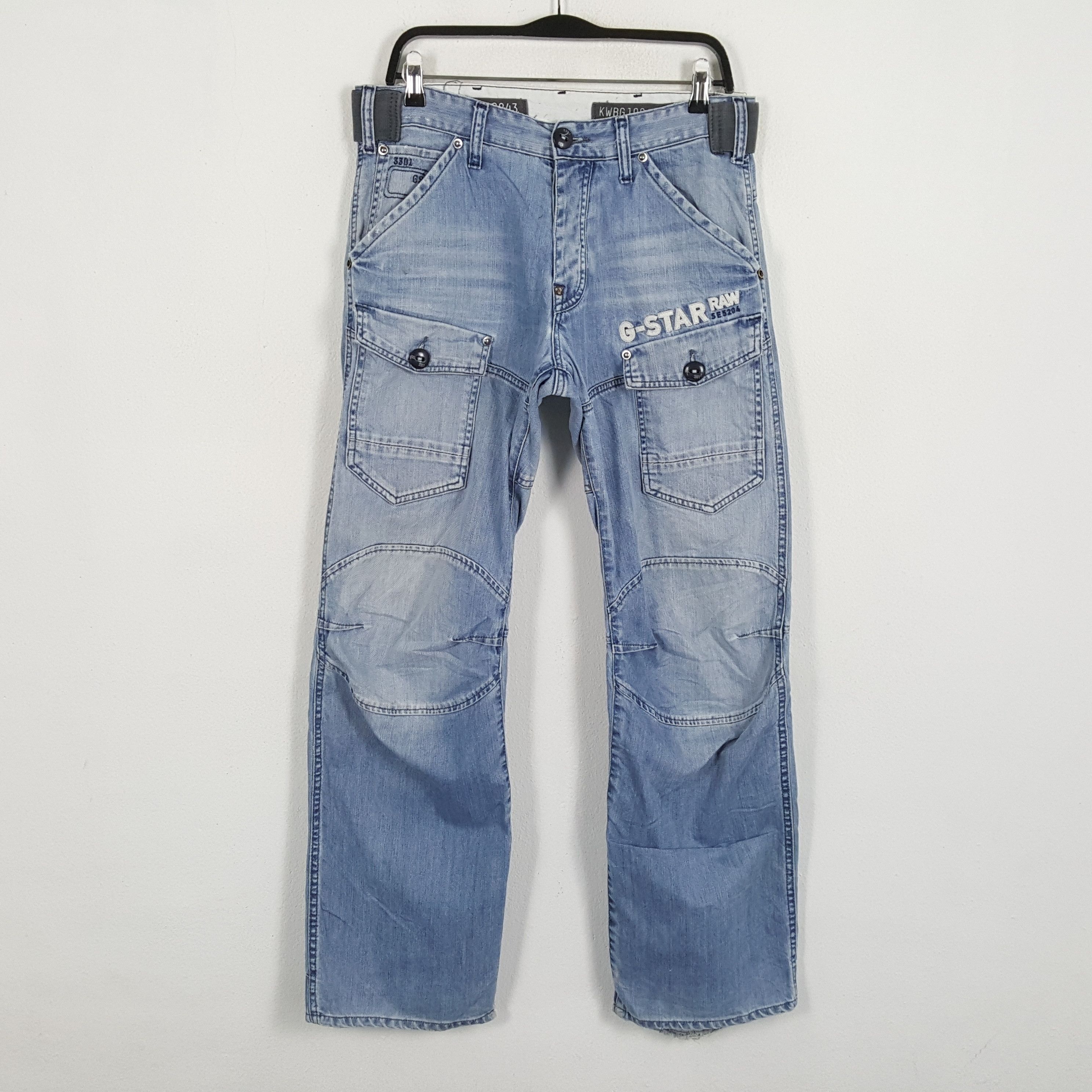 G-Star × Japanese Brand × Vintage G STAR RAW Japanese Streetwear Cargo Style Jeans Size US 32 / EU 48 - 1 Thumbnail
