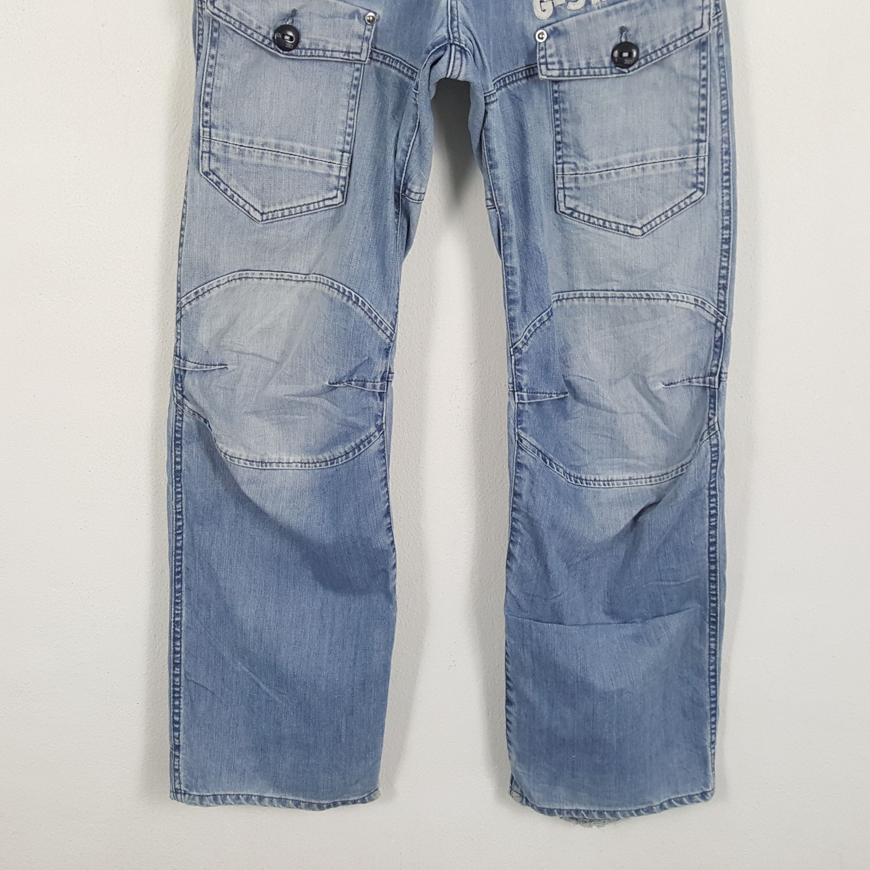 G-Star × Japanese Brand × Vintage G STAR RAW Japanese Streetwear Cargo Style Jeans Size US 32 / EU 48 - 3 Thumbnail