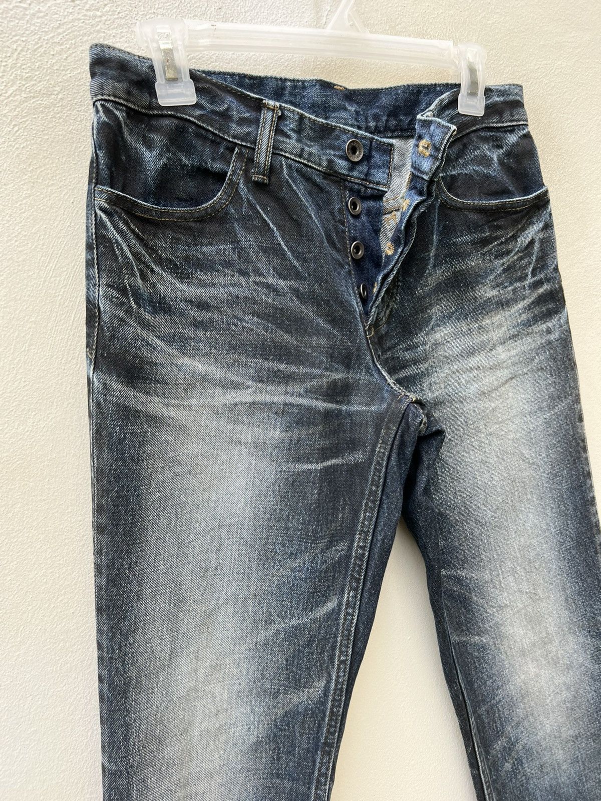 Shellac Shellac Shade Japan Waxed Denim Flare Jeans Size US 30 / EU 46 - 7 Thumbnail