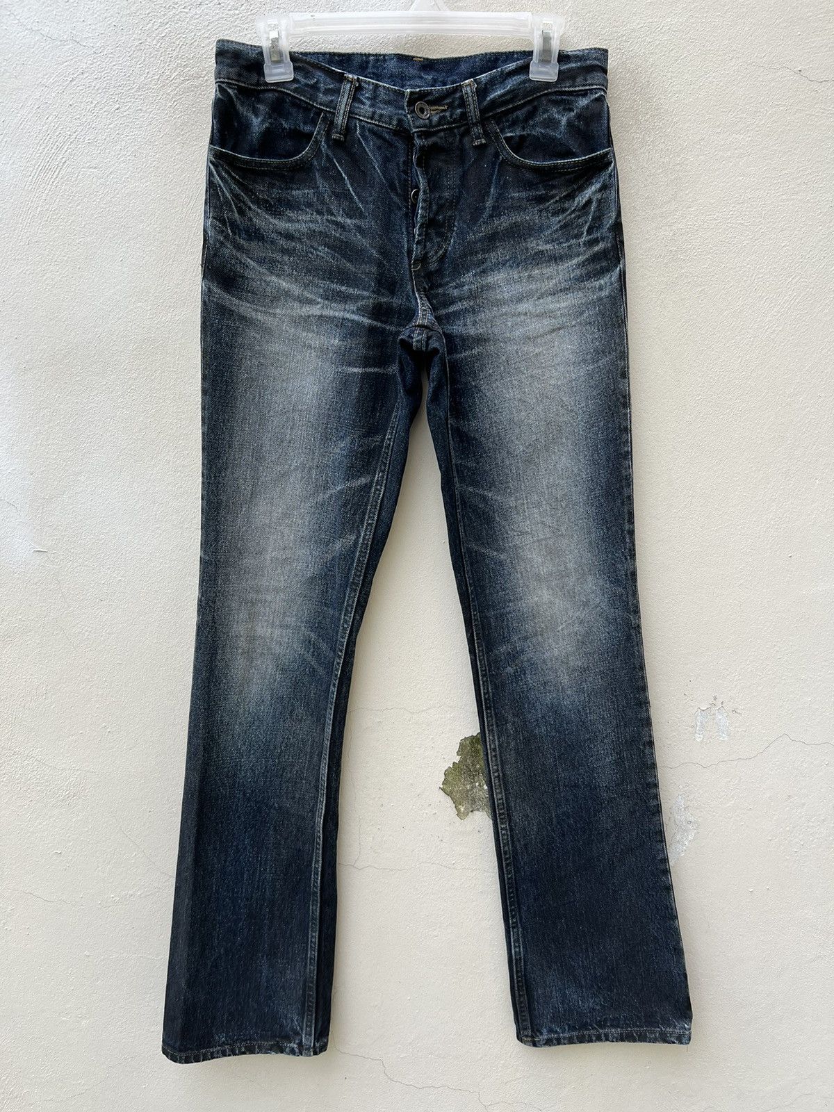 Shellac Shellac Shade Japan Waxed Denim Flare Jeans Size US 30 / EU 46 - 6 Thumbnail