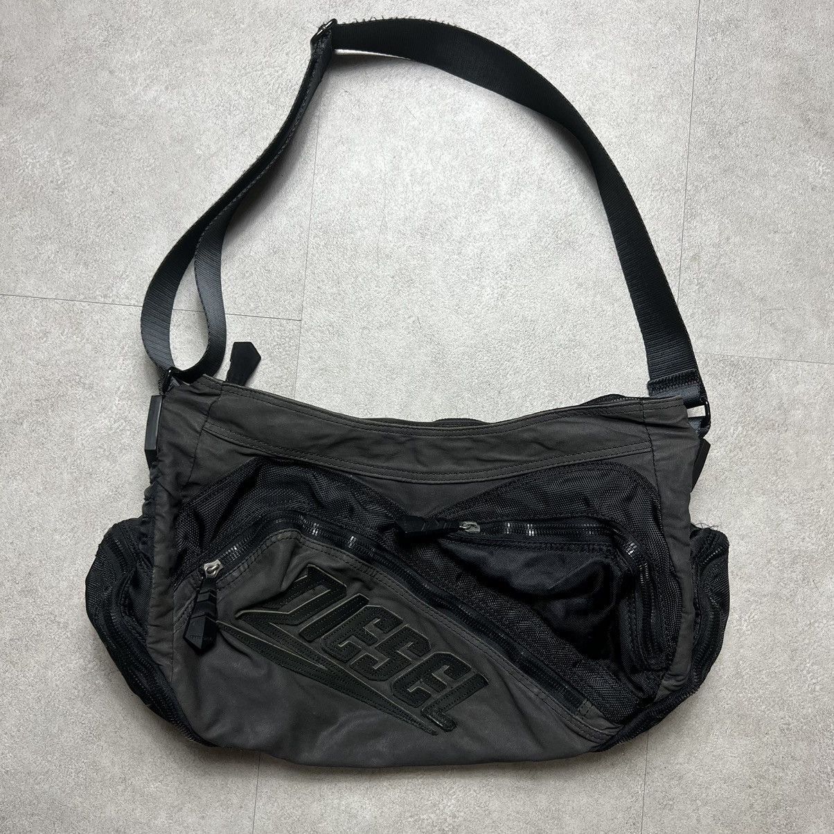 Diesel Moto Multi Zip Shoulder Bag
