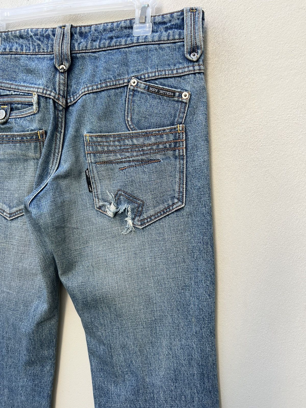 Japanese Brand Vintage Body Butter Japan Light Blue Denim Flare Jeans Size US 31 - 17 Thumbnail