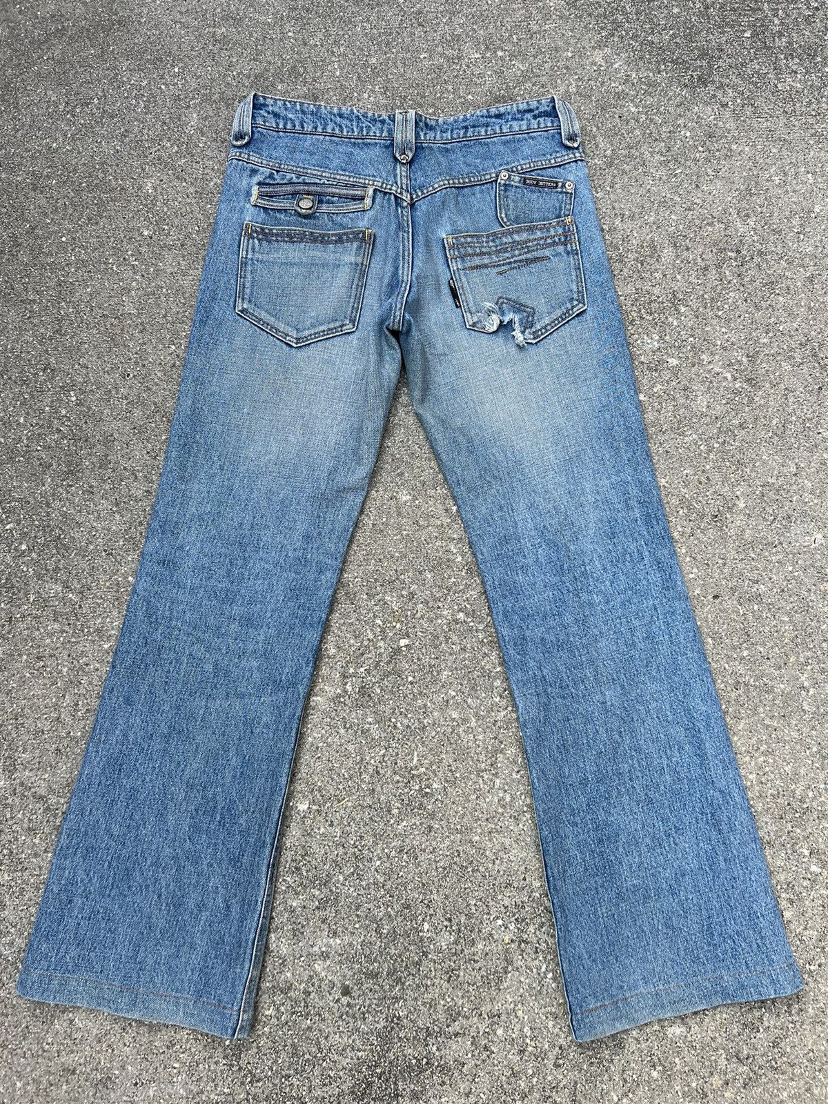Japanese Brand Vintage Body Butter Japan Light Blue Denim Flare Jeans Size US 31 - 5 Thumbnail