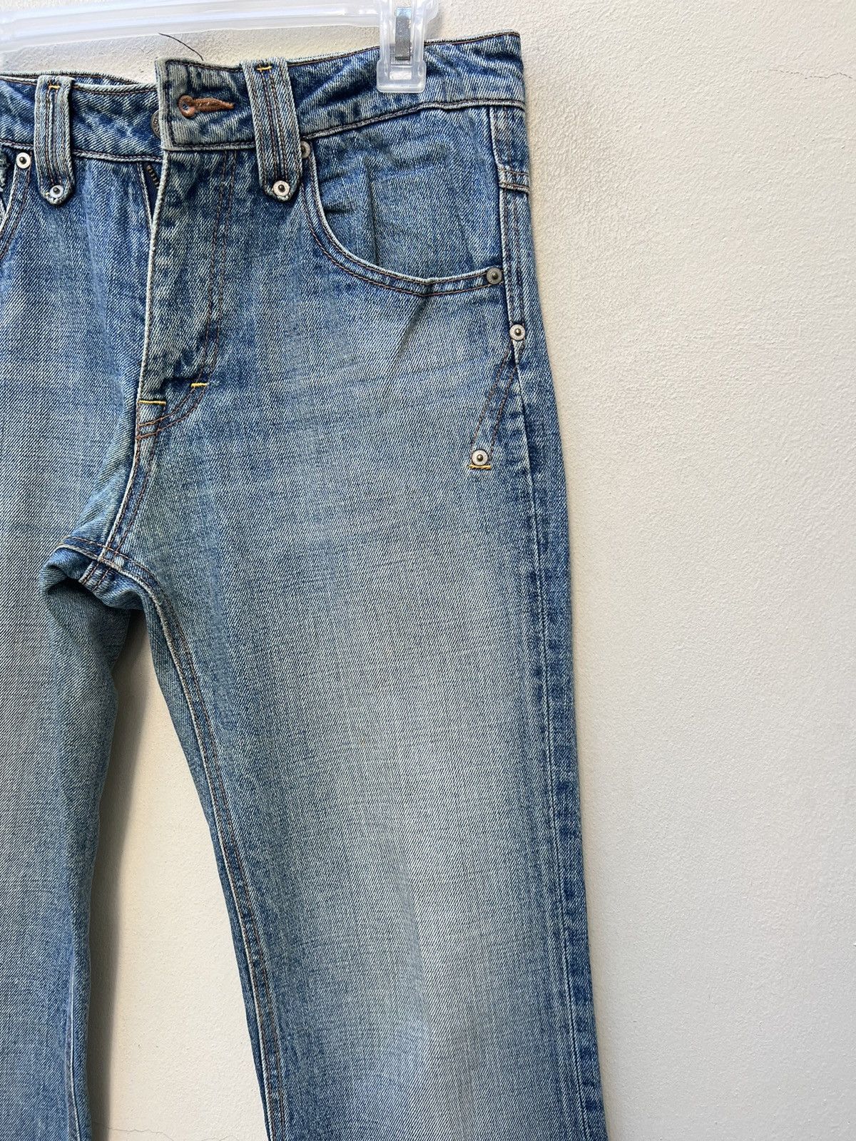 Japanese Brand Vintage Body Butter Japan Light Blue Denim Flare Jeans Size US 31 - 10 Thumbnail