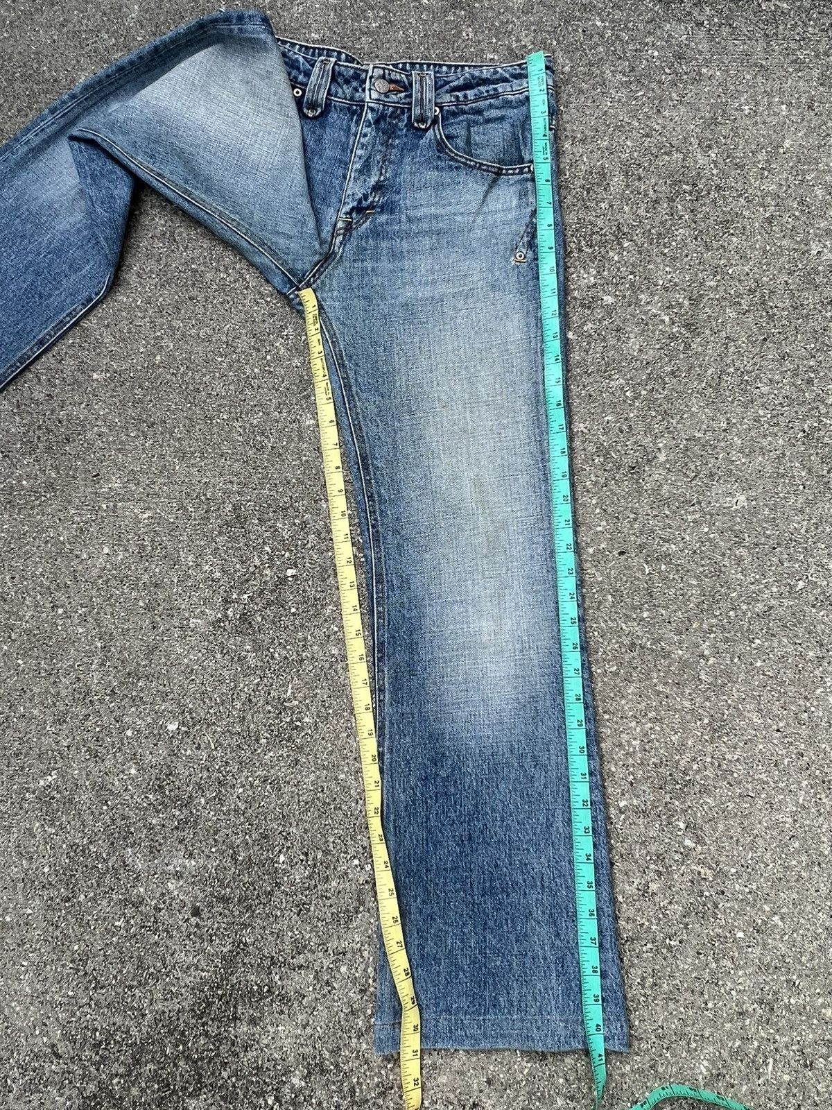 Japanese Brand Vintage Body Butter Japan Light Blue Denim Flare Jeans Size US 31 - 4 Thumbnail