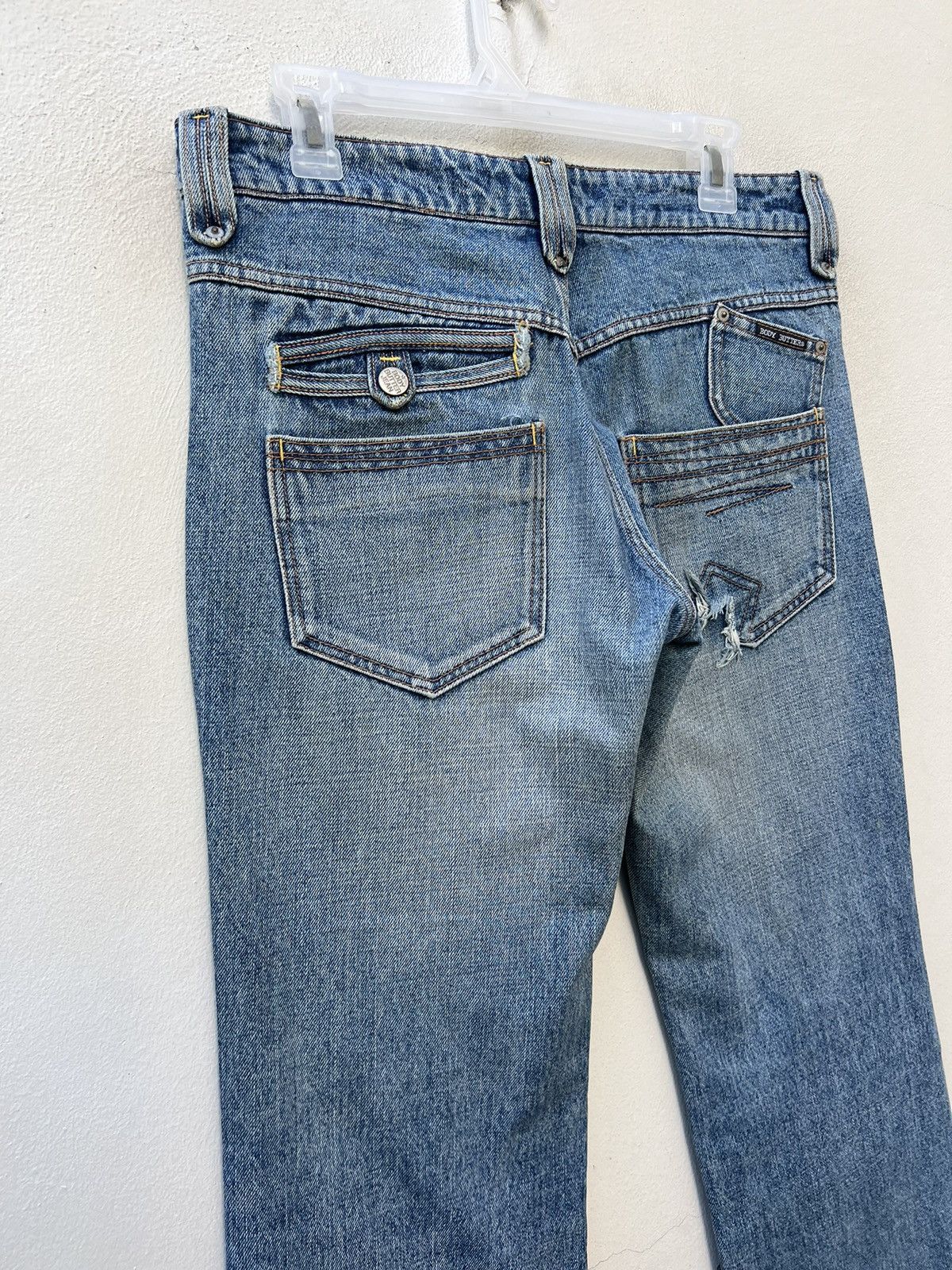 Japanese Brand Vintage Body Butter Japan Light Blue Denim Flare Jeans Size US 31 - 15 Thumbnail