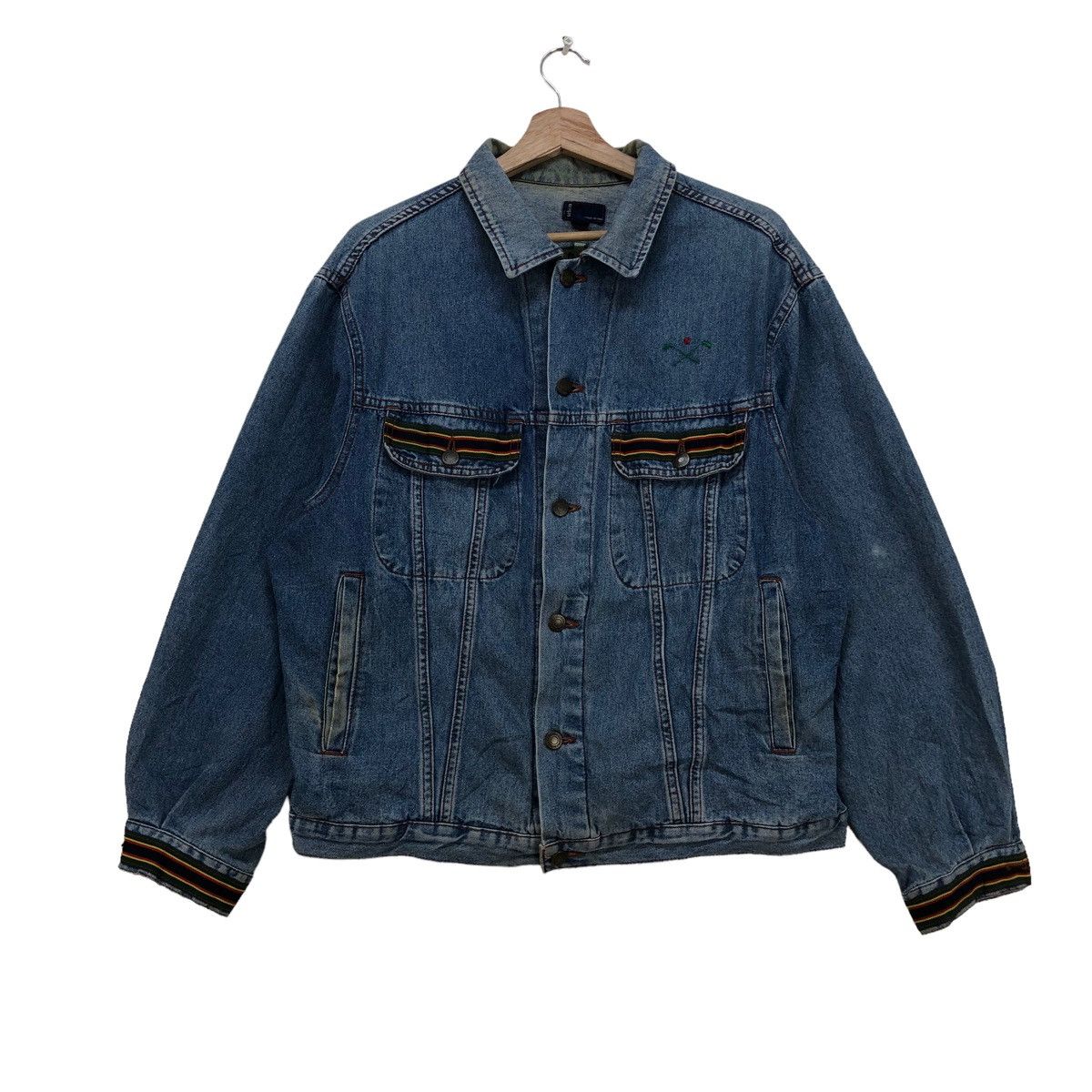 image of Schion Denim Jacket Made In Italy, Men's (Size Large)