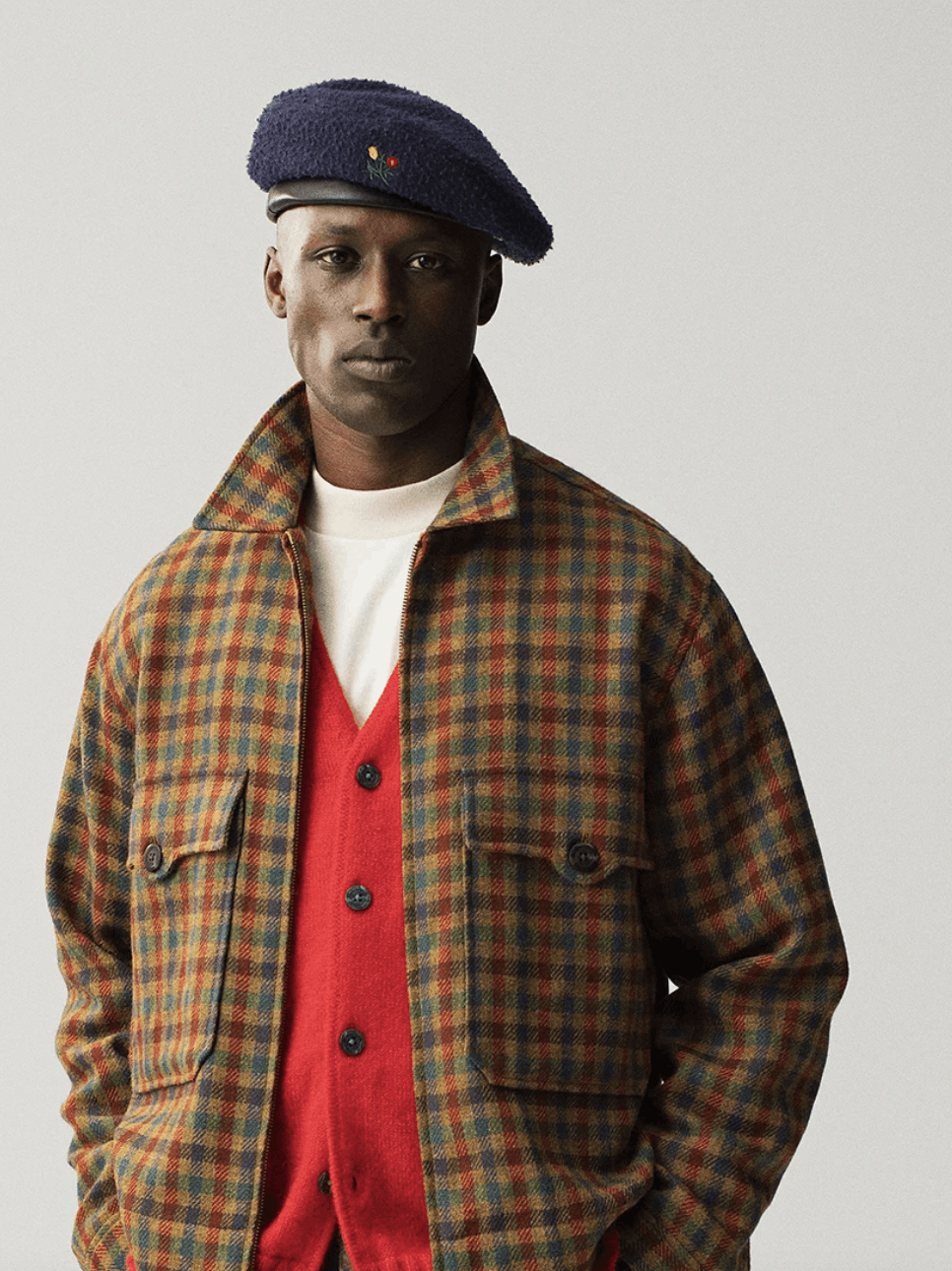 Aime Leon Dore Aime Leon Dore Casentino Beret - Navy Size ONE SIZE - 3 Thumbnail
