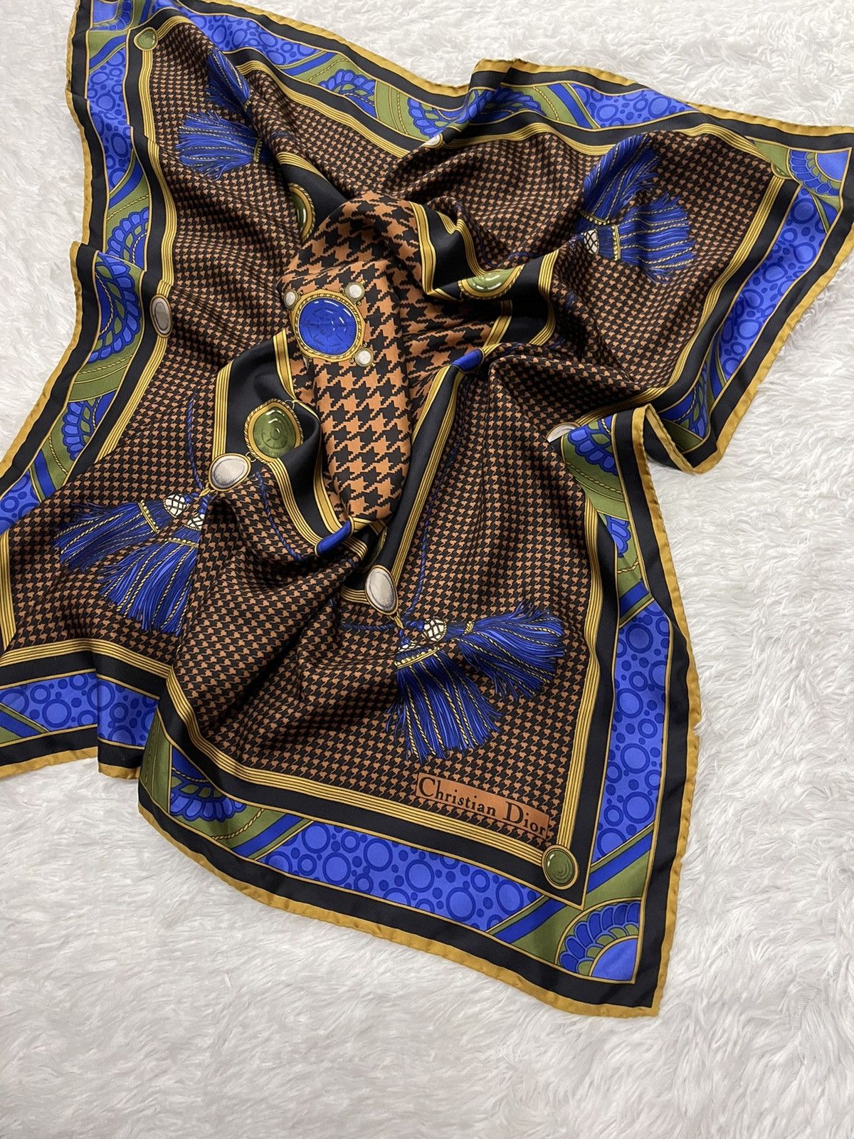 Christian Dior Monsieur Vintage Christian Dior Luxury Silk Scarves Size ONE SIZE - 7 Thumbnail