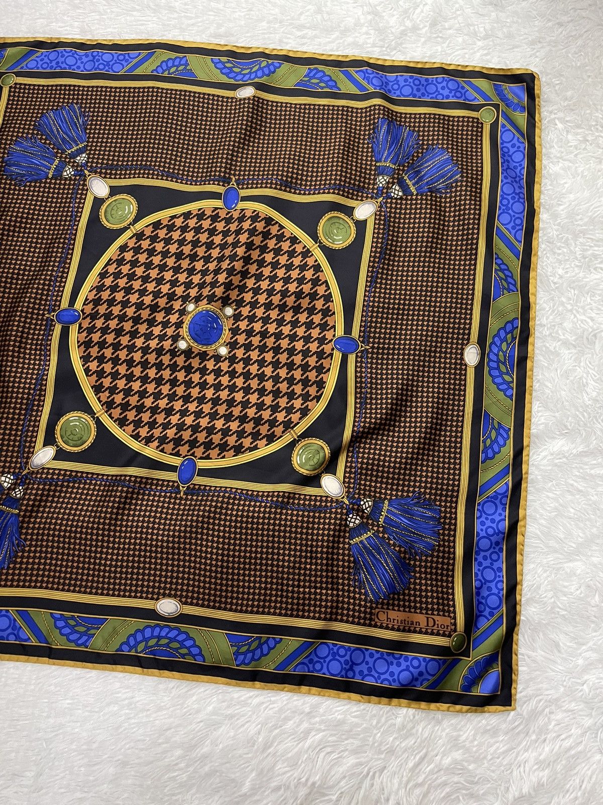 Christian Dior Monsieur Vintage Christian Dior Luxury Silk Scarves Size ONE SIZE - 3 Thumbnail