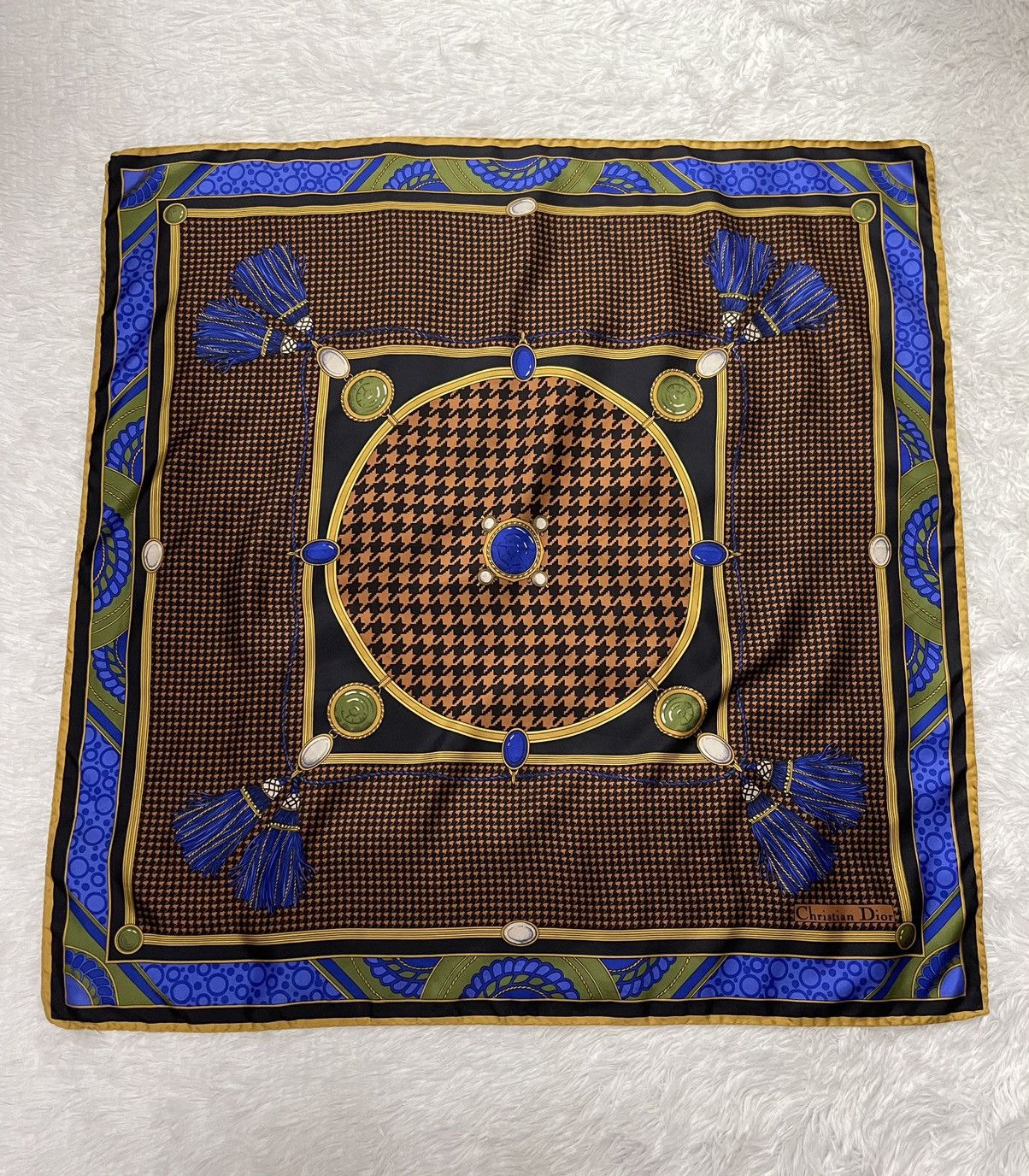 Christian Dior Monsieur Vintage Christian Dior Luxury Silk Scarves Size ONE SIZE - 2 Thumbnail