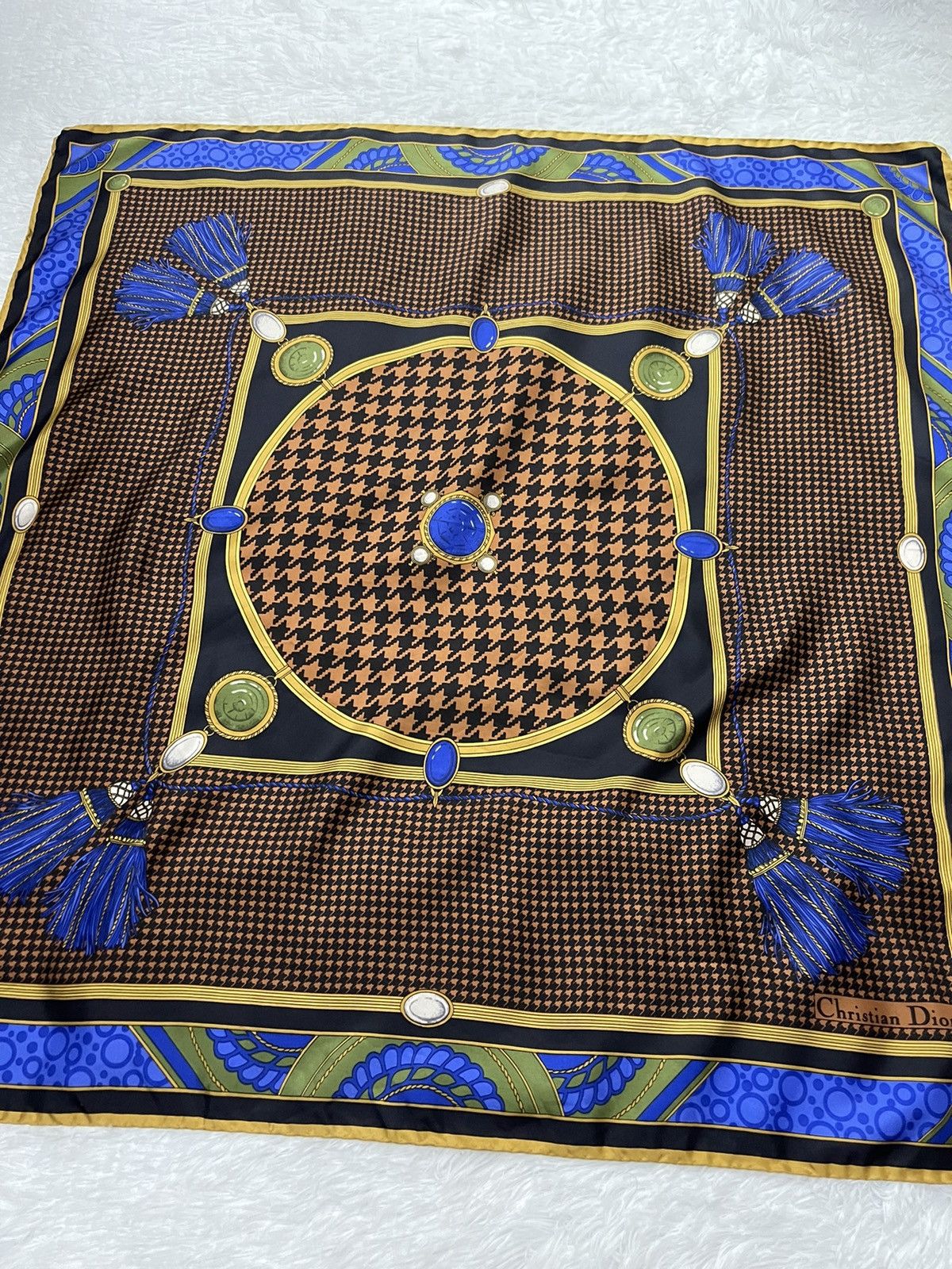 Christian Dior Monsieur Vintage Christian Dior Luxury Silk Scarves Size ONE SIZE - 5 Thumbnail