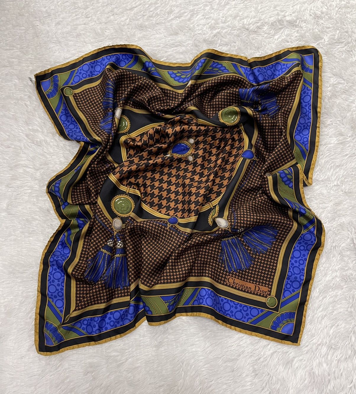 Christian Dior Monsieur Vintage Christian Dior Luxury Silk Scarves Size ONE SIZE - 9 Thumbnail