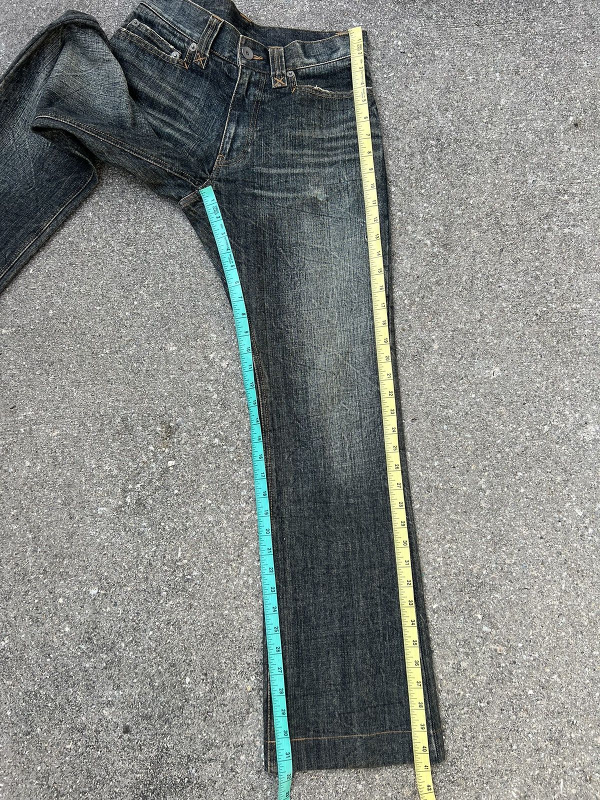 Vintage Vintage Taka:Q Japan Faded Denim Flare Jeans Size US 29 - 4 Thumbnail