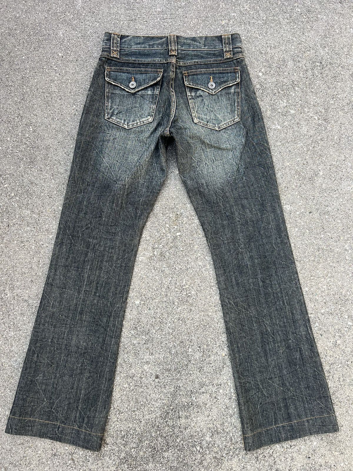 Vintage Vintage Taka:Q Japan Faded Denim Flare Jeans Size US 29 - 5 Thumbnail