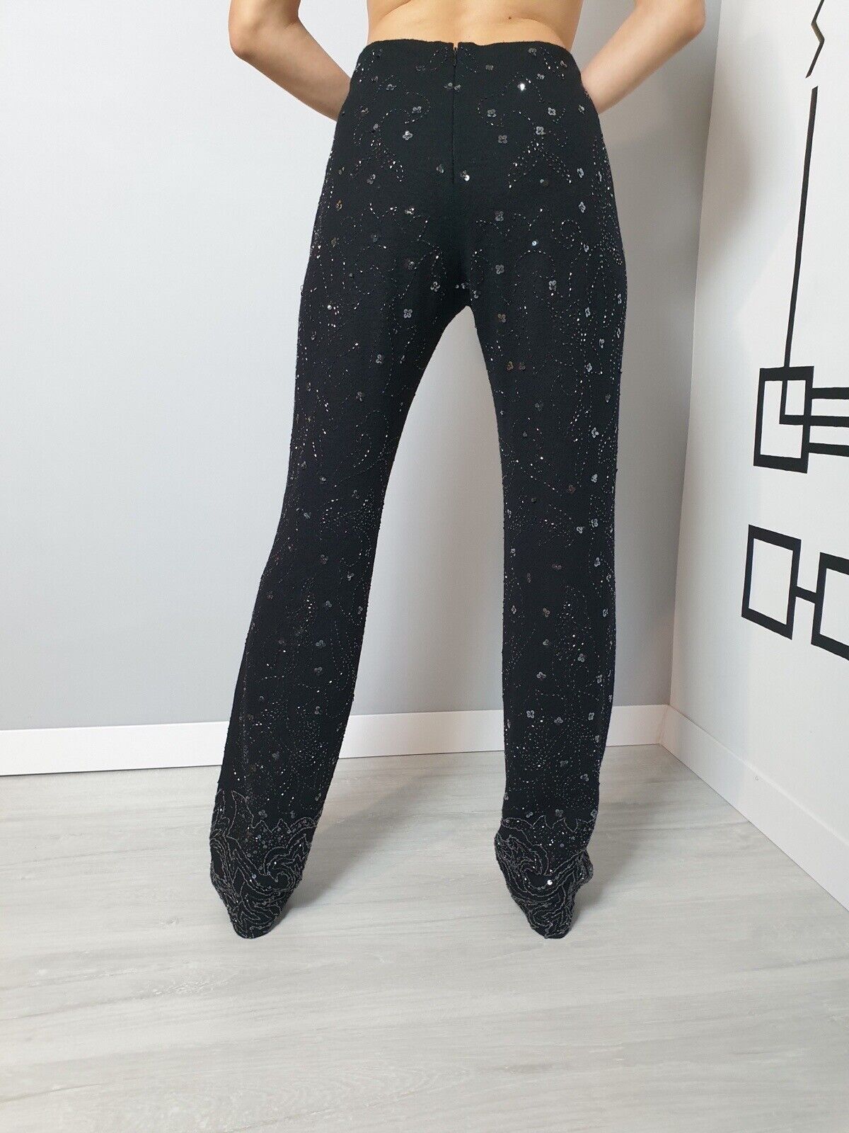 Dolce & Gabbana Dolce & Gabbana Pants Beads\Sequins Handmade Wool Size 46 Size 32" / US 10 / IT 46 - 10 Thumbnail