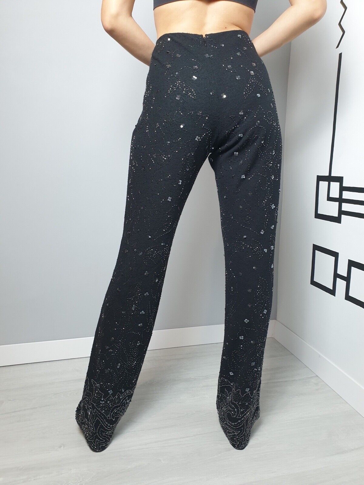 Dolce & Gabbana Dolce & Gabbana Pants Beads\Sequins Handmade Wool Size 46 Size 32" / US 10 / IT 46 - 3 Thumbnail