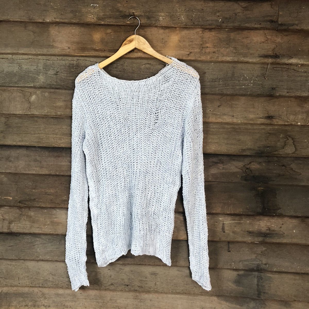 Homespun Knitwear DL Japan skull Crochet like number nine ripped Knit #7149 Size US M / EU 48-50 / 2 - 10 Thumbnail