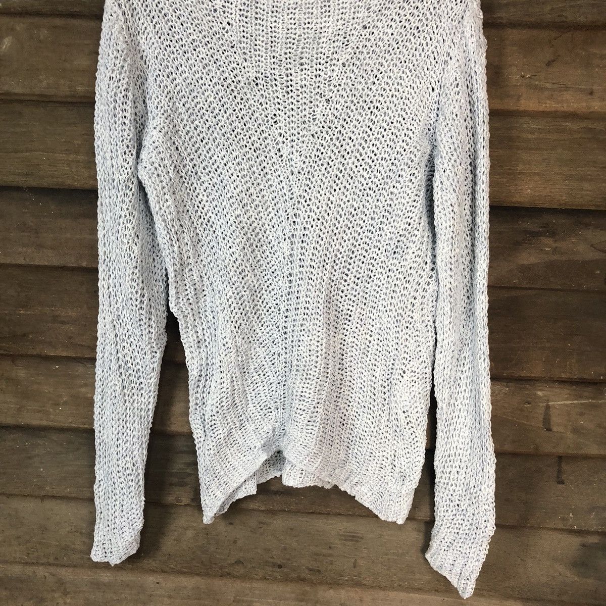 Homespun Knitwear DL Japan skull Crochet like number nine ripped Knit #7149 Size US M / EU 48-50 / 2 - 3 Thumbnail