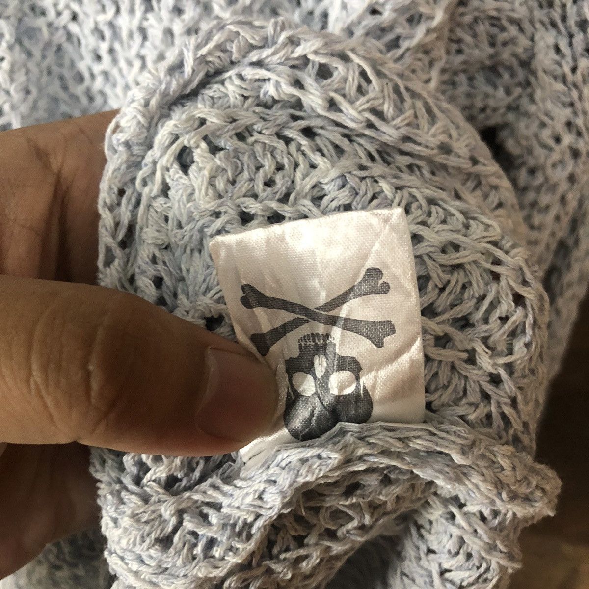 Homespun Knitwear DL Japan skull Crochet like number nine ripped Knit #7149 Size US M / EU 48-50 / 2 - 9 Thumbnail