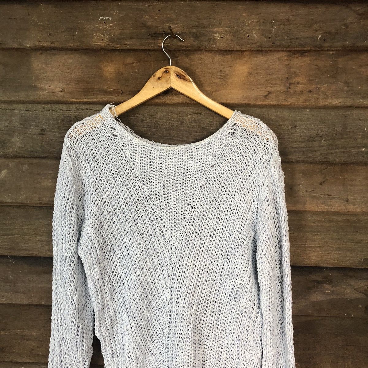 Homespun Knitwear DL Japan skull Crochet like number nine ripped Knit #7149 Size US M / EU 48-50 / 2 - 2 Thumbnail