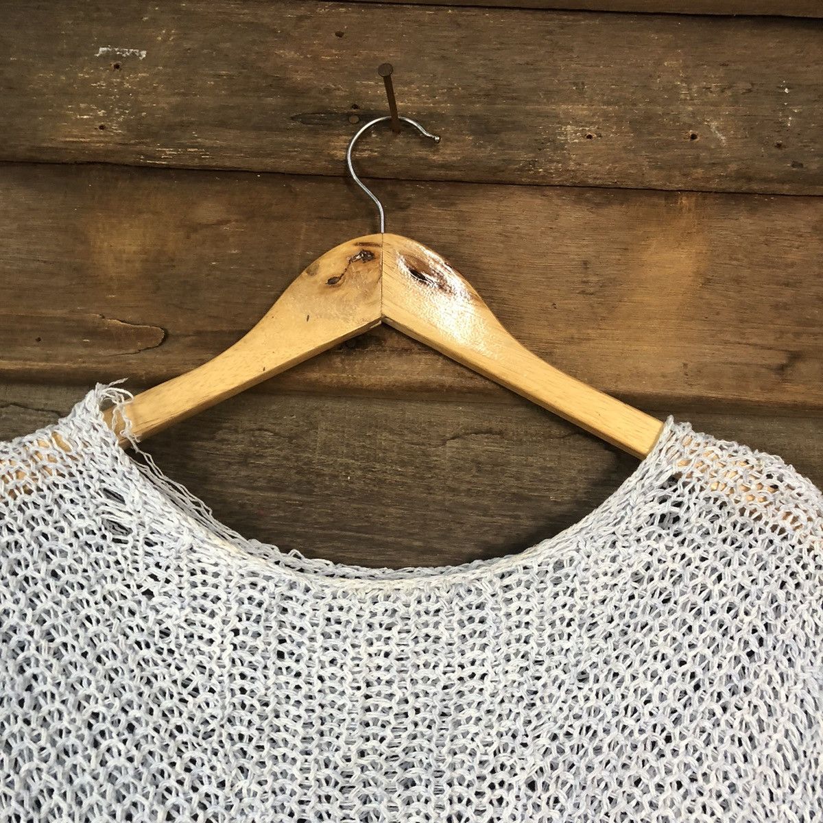 Homespun Knitwear DL Japan skull Crochet like number nine ripped Knit #7149 Size US M / EU 48-50 / 2 - 7 Thumbnail