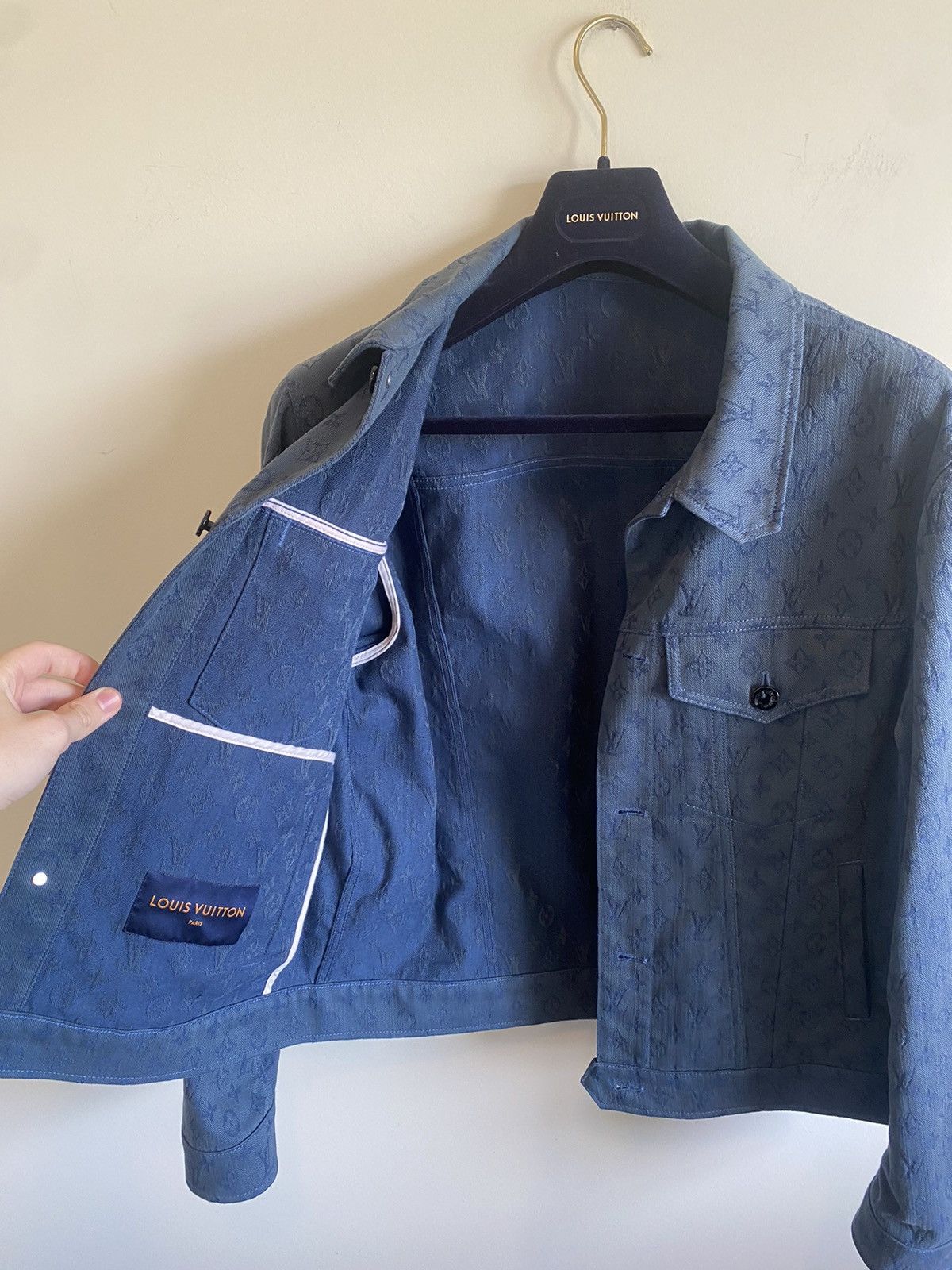 Louis Vuitton Louis Vuitton LV Virgil Monogram Denim Jacket Jeans Blue Size US L / EU 52-54 / 3 - 11 Thumbnail