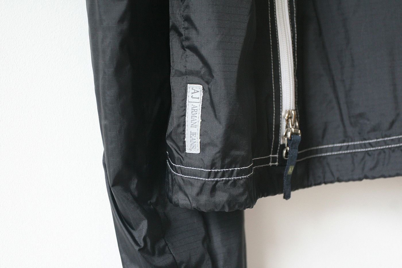 Armani Jeans Archive y2k Modular Contrast Stitch jacket zip