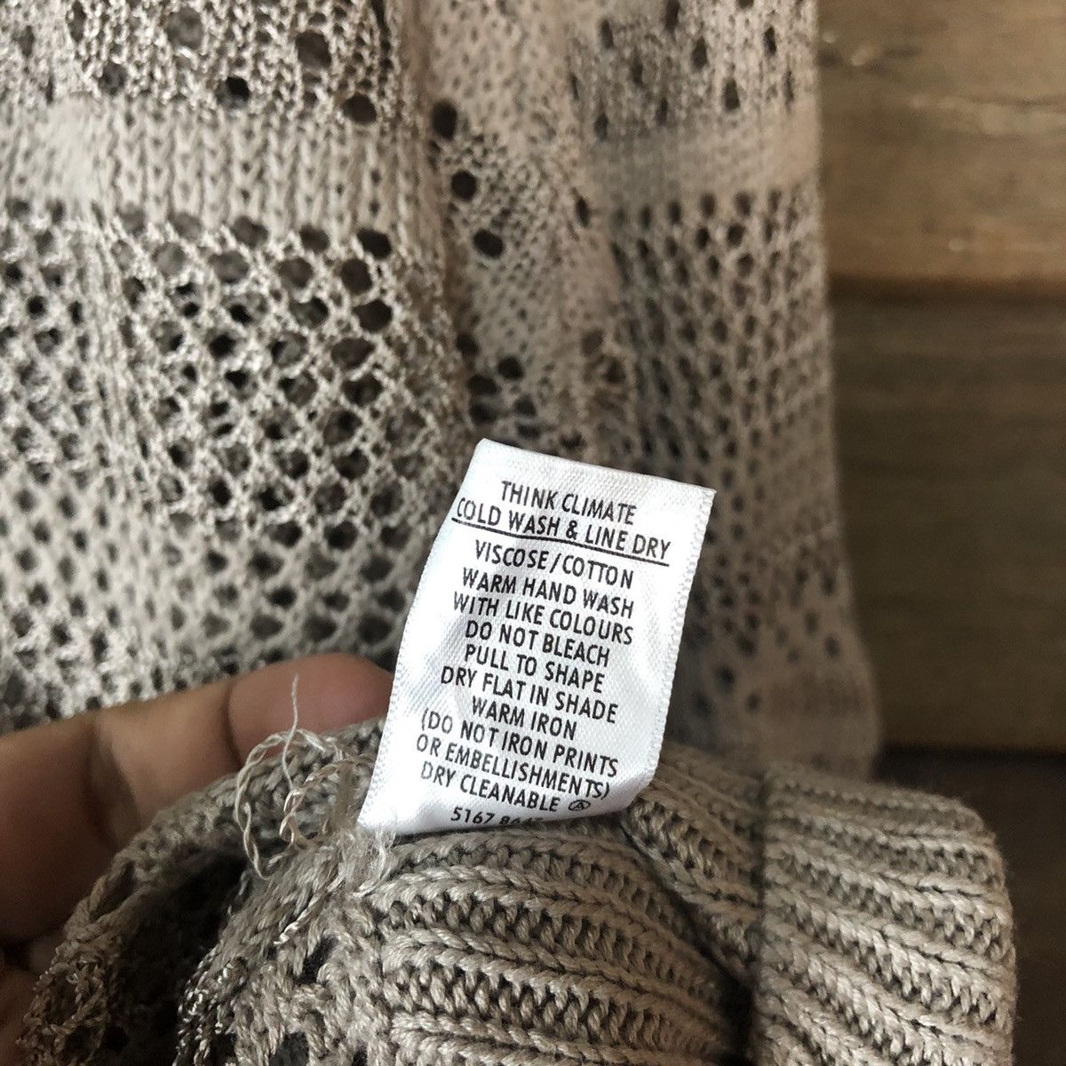 Homespun Knitwear 12Mesh Net Crochet Brown Cardigan Knitwear #7135 Size M / US 6-8 / IT 42-44 - 11 Thumbnail