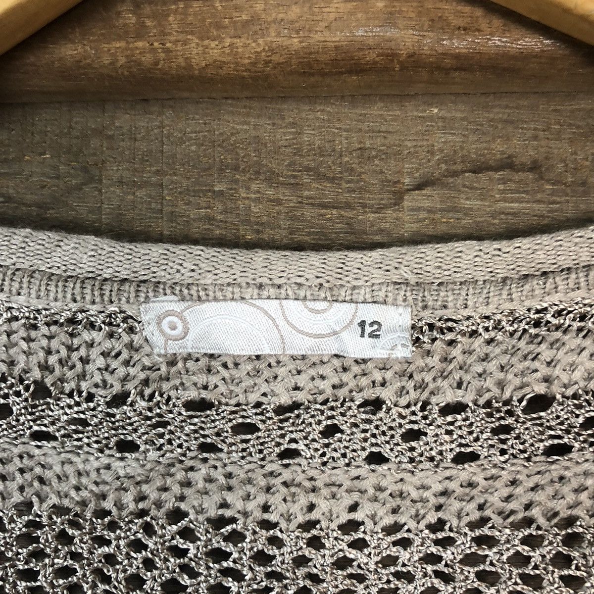 Homespun Knitwear 12Mesh Net Crochet Brown Cardigan Knitwear #7135 Size M / US 6-8 / IT 42-44 - 10 Thumbnail