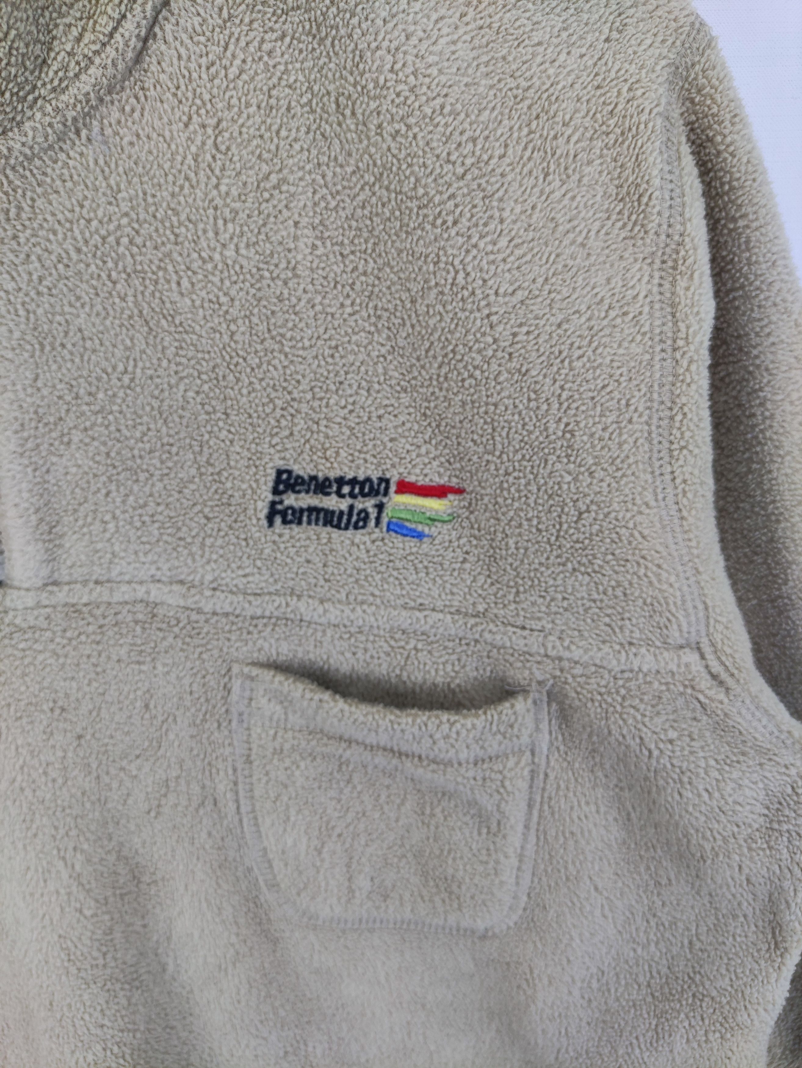 Benetton Vintage 90s Benetton Formula 1 Fleece Half Zipper Size US M / EU 48-50 / 2 - 2 Thumbnail