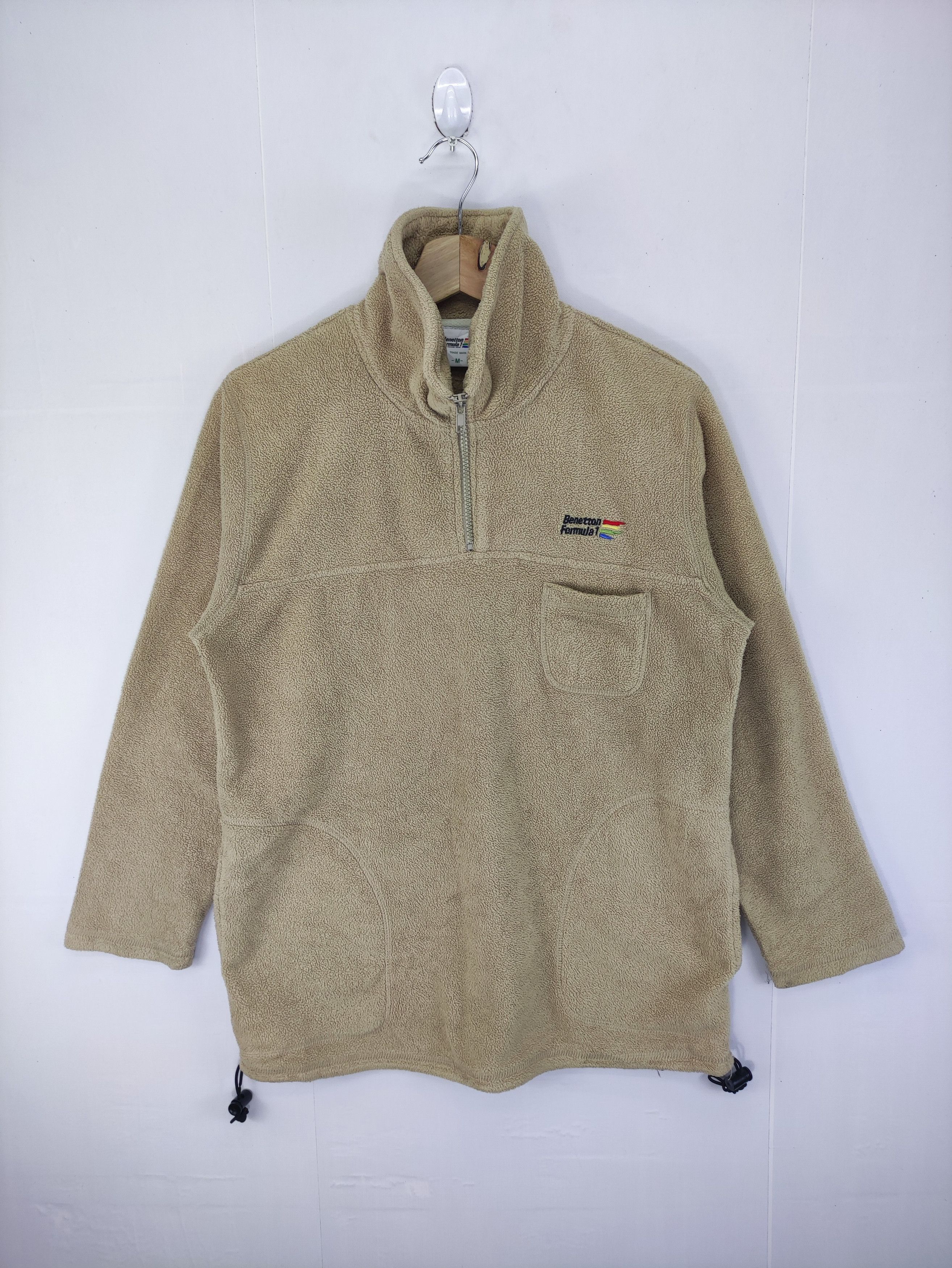 Benetton Vintage 90s Benetton Formula 1 Fleece Half Zipper Size US M / EU 48-50 / 2 - 1 Thumbnail