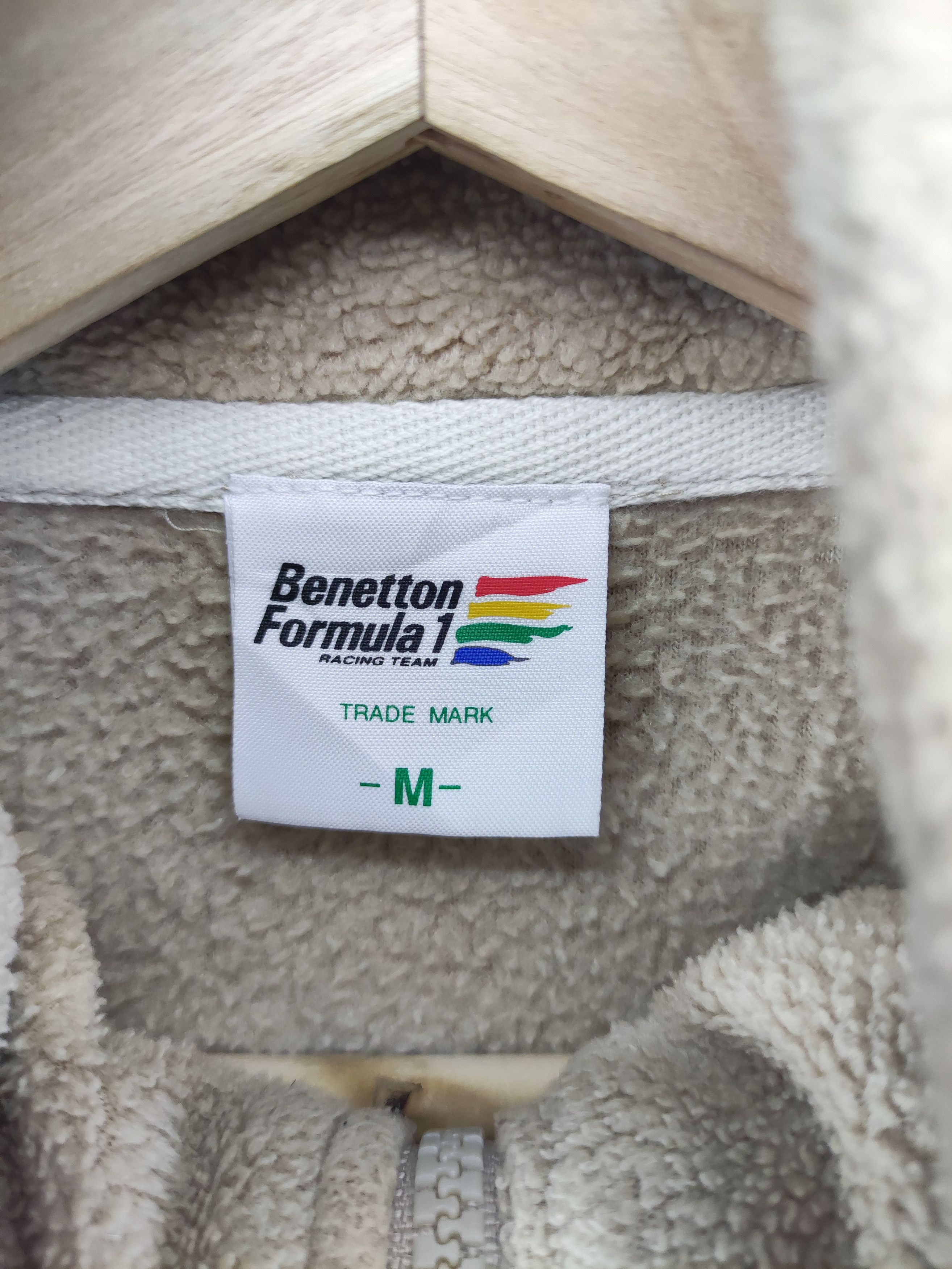 Benetton Vintage 90s Benetton Formula 1 Fleece Half Zipper Size US M / EU 48-50 / 2 - 3 Thumbnail