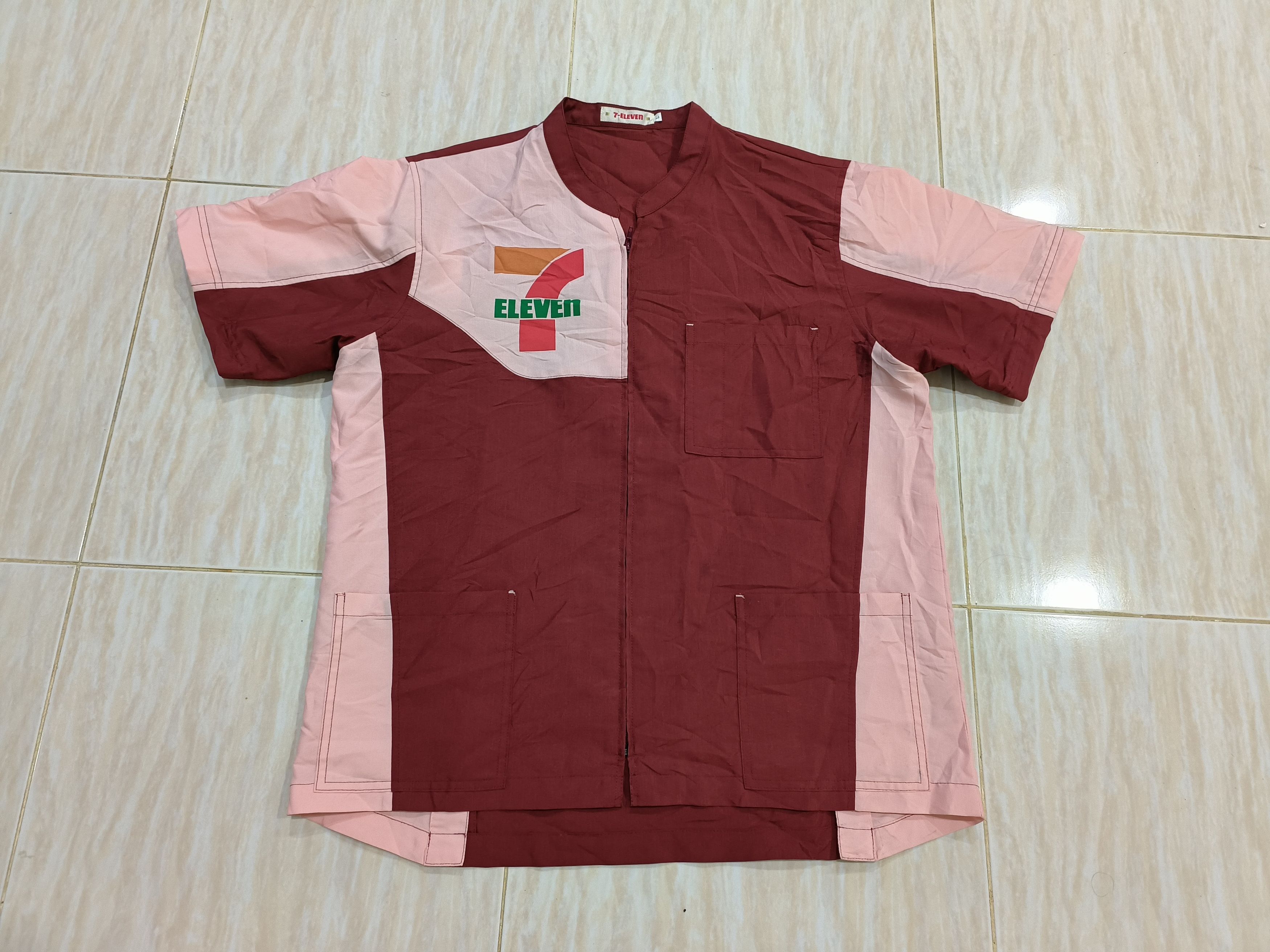 Japanese Brand × Vintage Vintage 7-ELEVEN ZIP UP SHORT SLEEVE Uniform Size US L / EU 52-54 / 3 - 1 Thumbnail