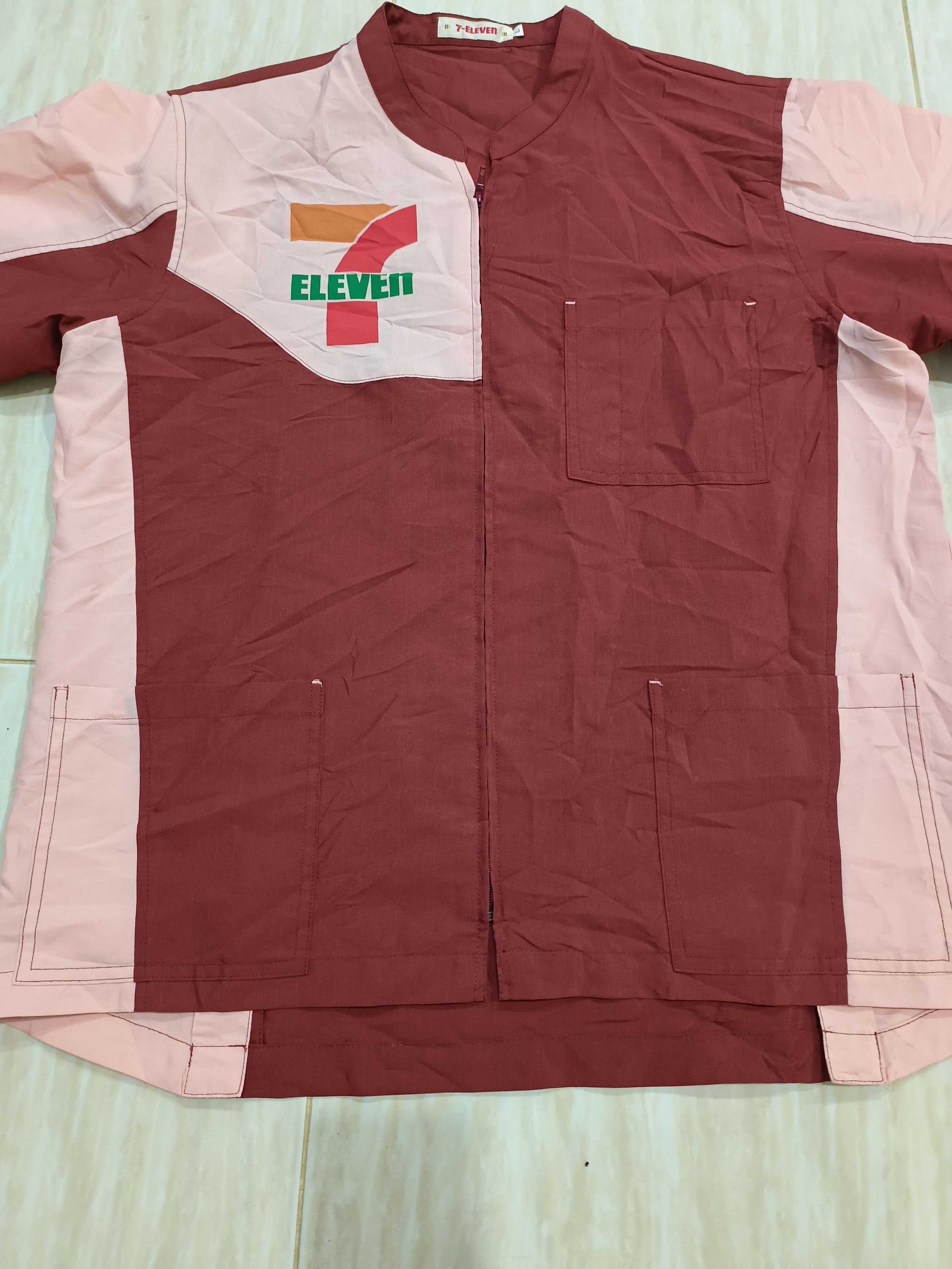 Japanese Brand × Vintage Vintage 7-ELEVEN ZIP UP SHORT SLEEVE Uniform Size US L / EU 52-54 / 3 - 6 Thumbnail