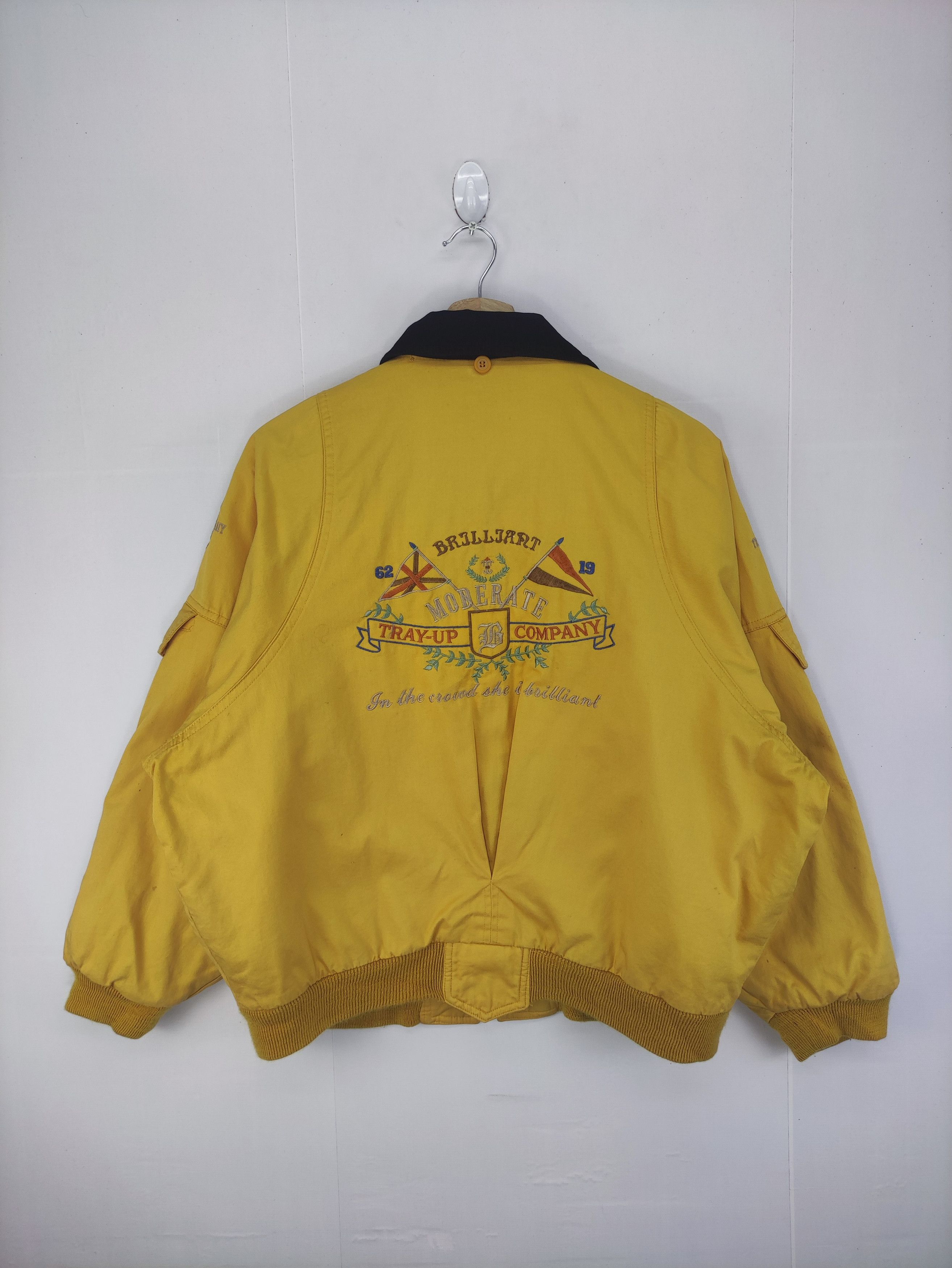 Vintage Tray Up Bomber Jacket Embroidered Logo