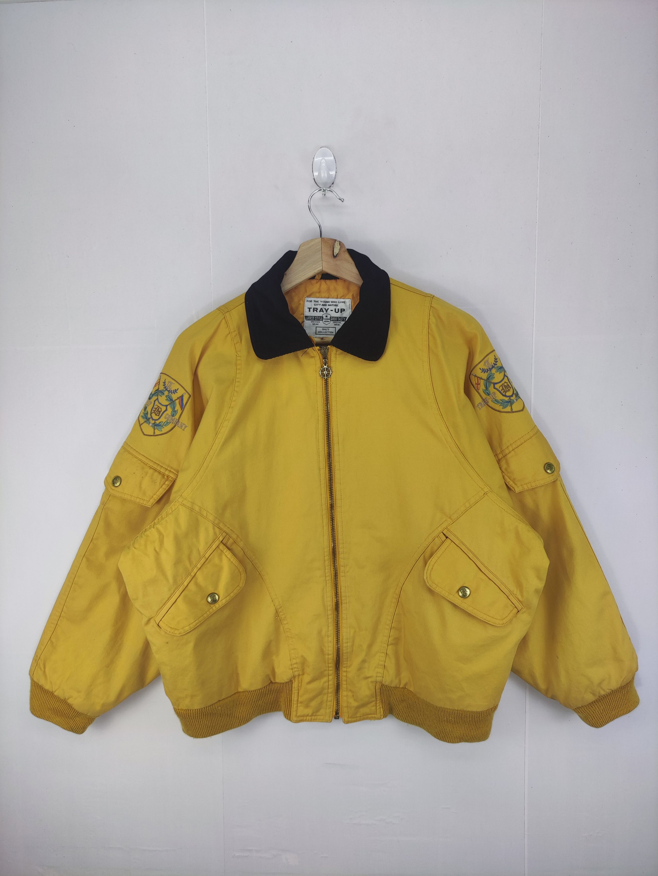 Vintage Tray Up Bomber Jacket Embroidered Logo