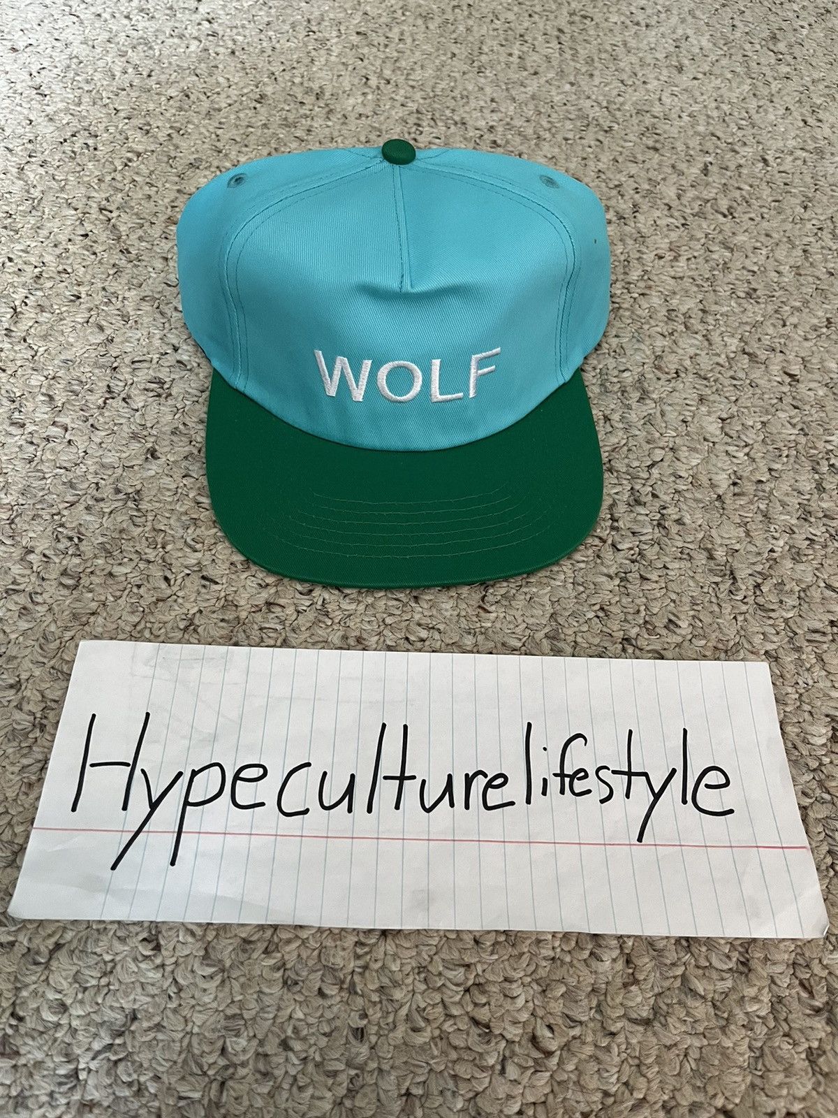 Golf Wang × Odd Future × Tyler The Creator WOLF 5 Panel Snapback Blue ...